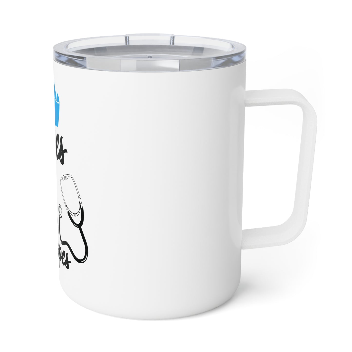 Nurses Are Angels With Stethoscopes - Insulated Coffee Mug, 10oz  - 13293