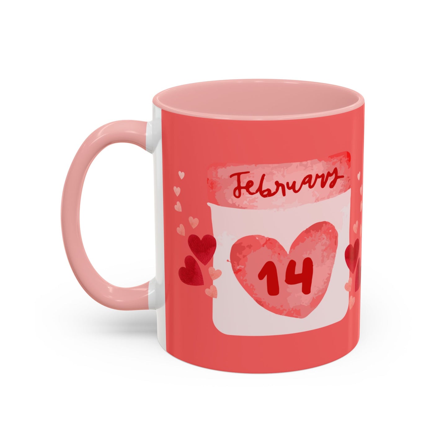February 14, Happy Valentine's - Accent Coffee Mug (11, 15oz) - 11123