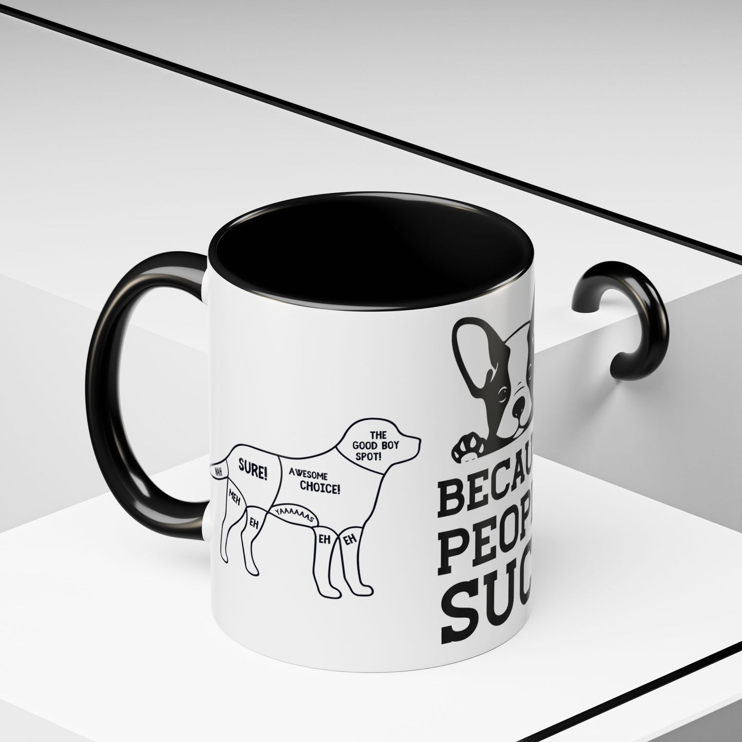 Because People Suck - Accent Coffee Mug (11, 15oz)