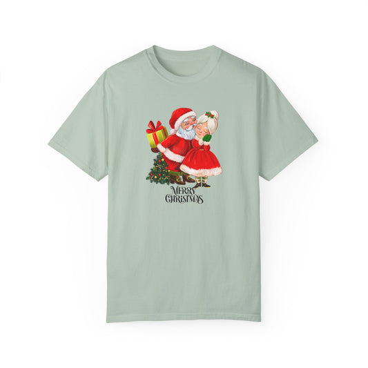 Santa & His Partner - Unisex Garment-Dyed T-shirt - 10025