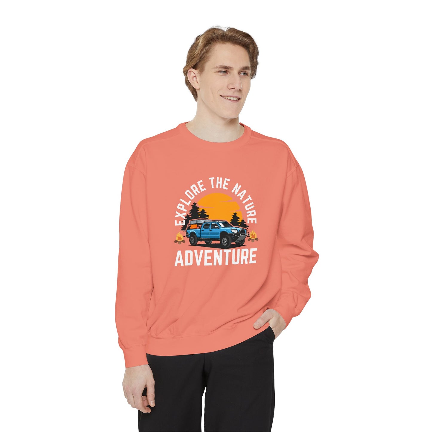 Explore the Nature - Unisex Garment-Dyed Sweatshirt - 10619