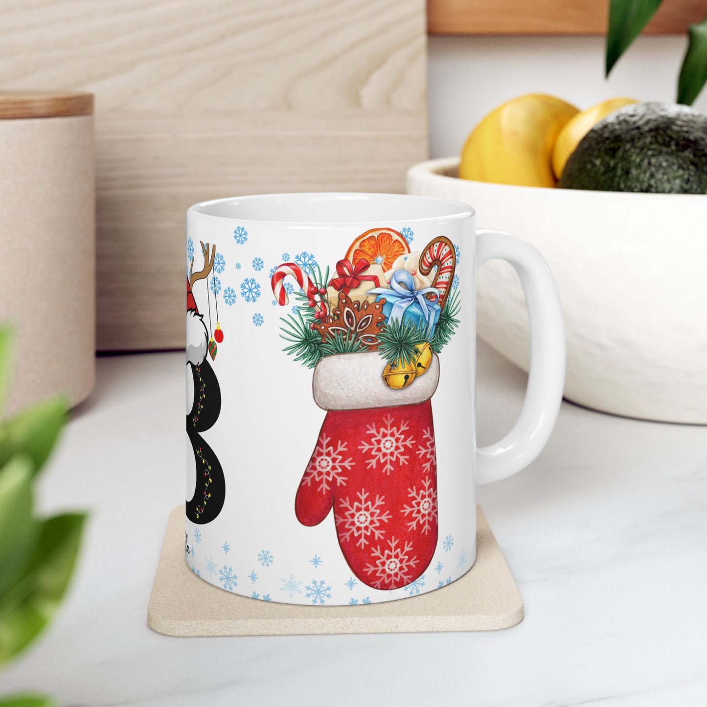 Letter B for Bella, Customizable - Ceramic Mug, (11oz, 15oz)