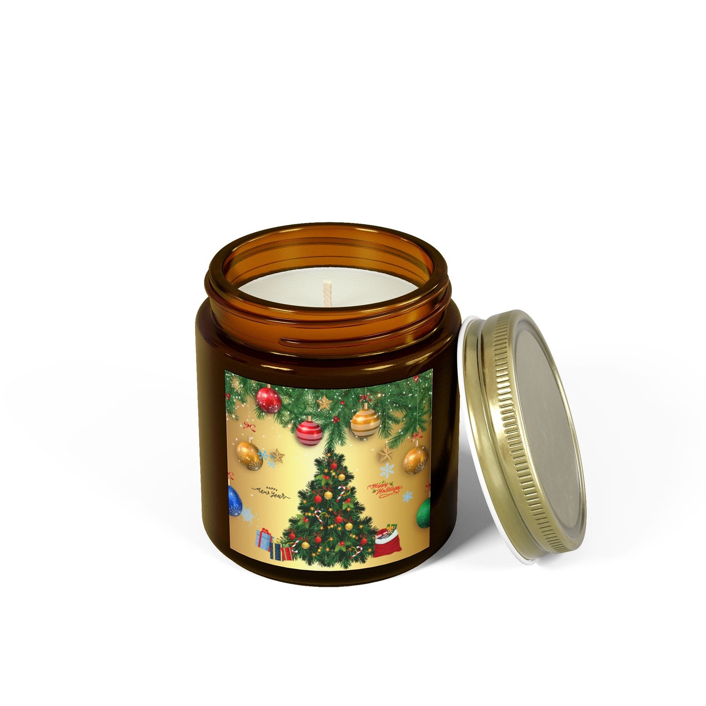 Christmas Tree - Scented Candles, Coconut Apricot Wax (4oz, 9oz)