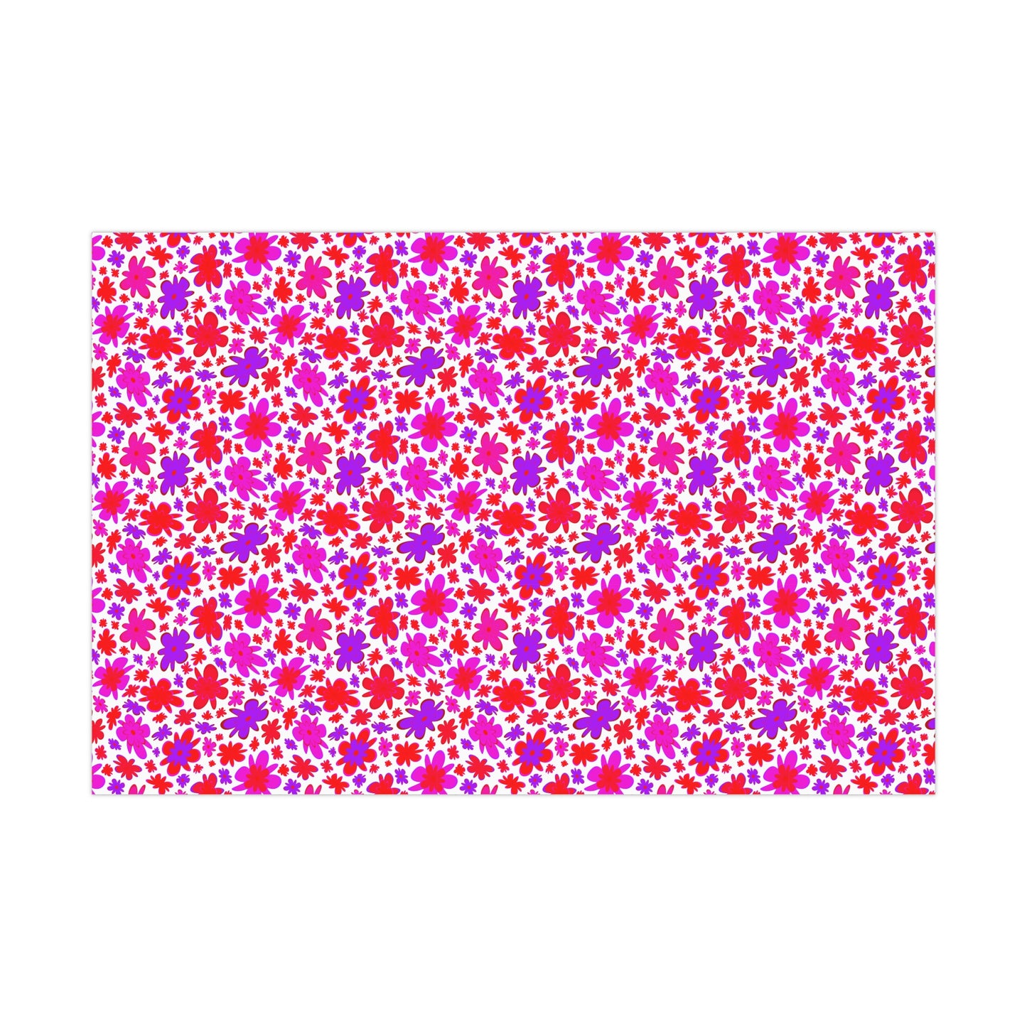 Red & Purple Flowers - Gift Wrap Papers - 10218