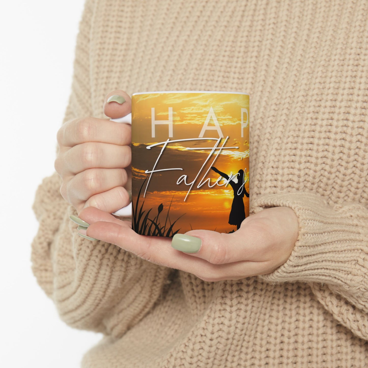 Happy Father's Day Ceramic Mug - Coffee Cup for Dad, Gift for Father's Day, Parent Appreciation - 14006
