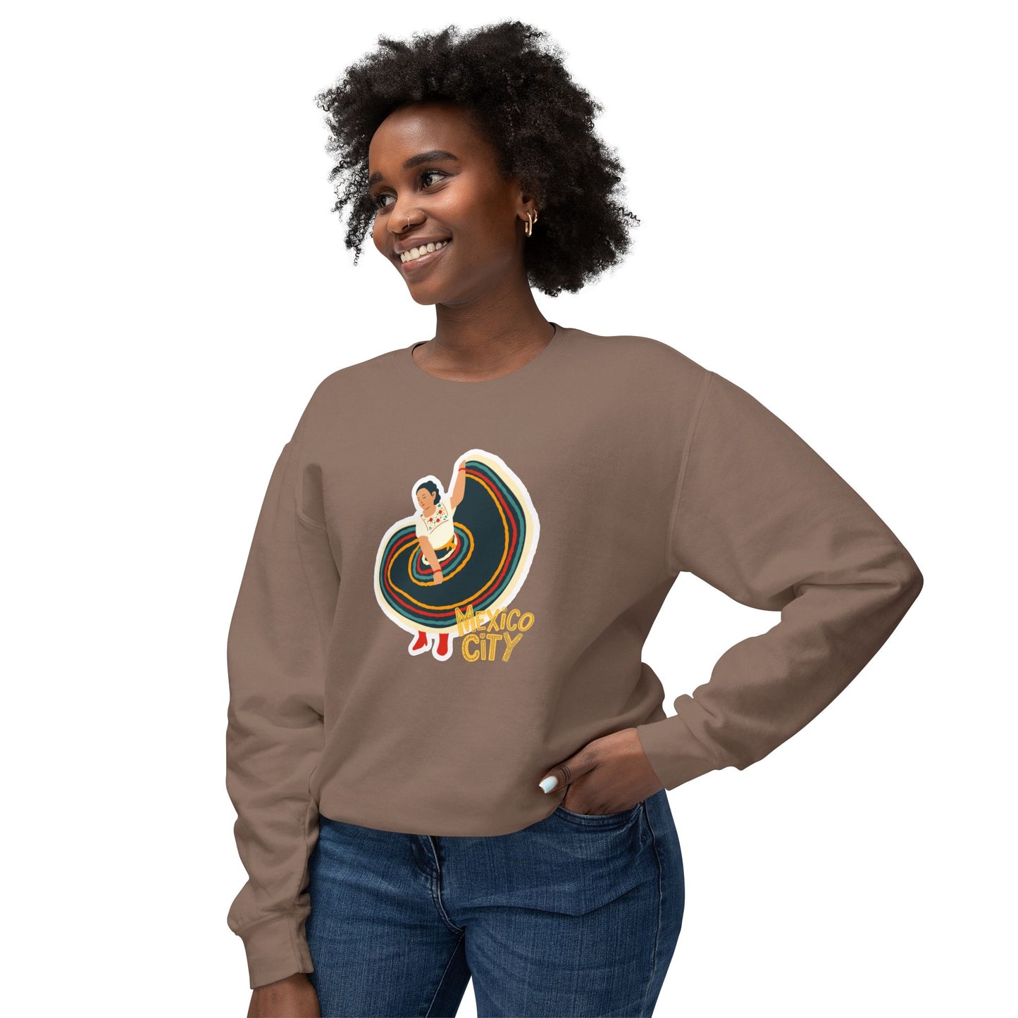 Mexico City Unisex Lightweight Crewneck Sweatshirt -12123