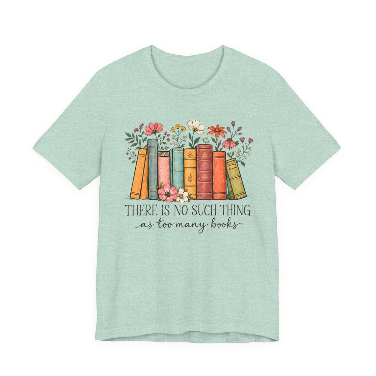 Book Lover T-Shirt,  Vintage Floral Bookshelf Tee - 14524