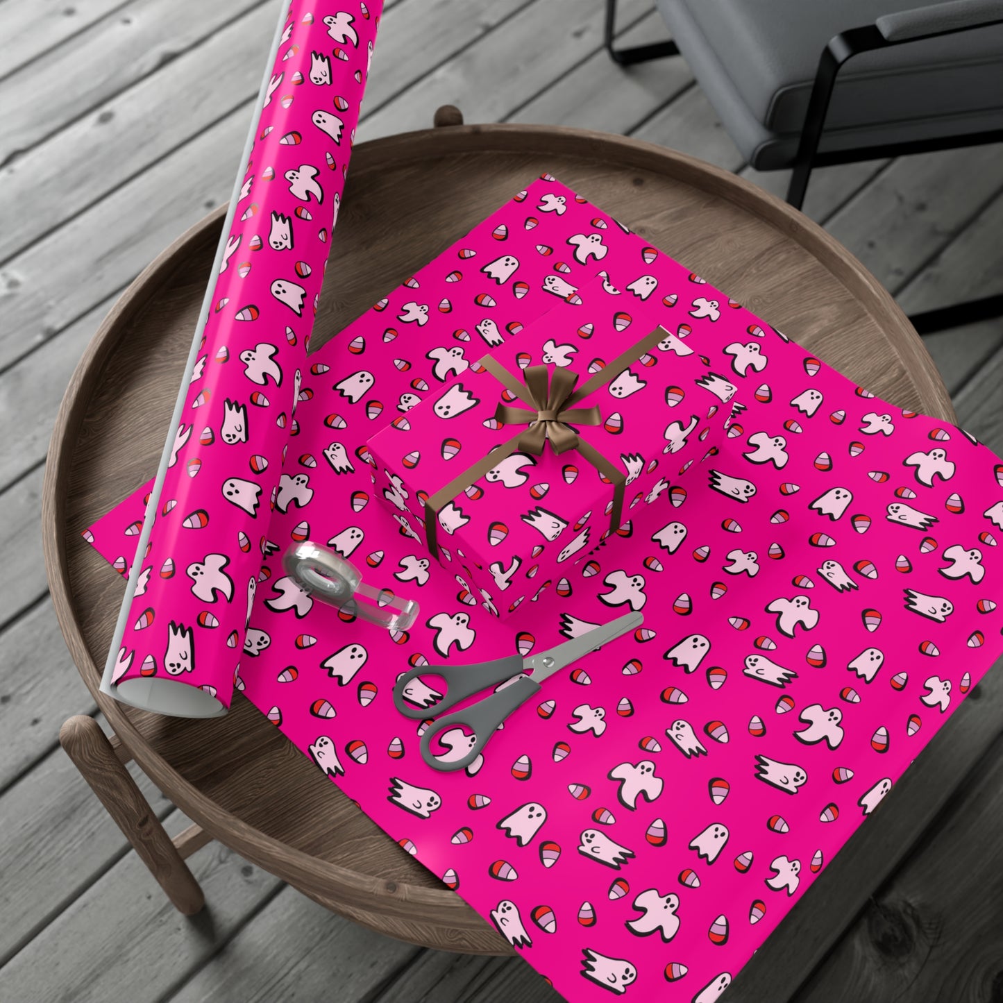 Pink Ghost - Gift Wrap Papers - 13849