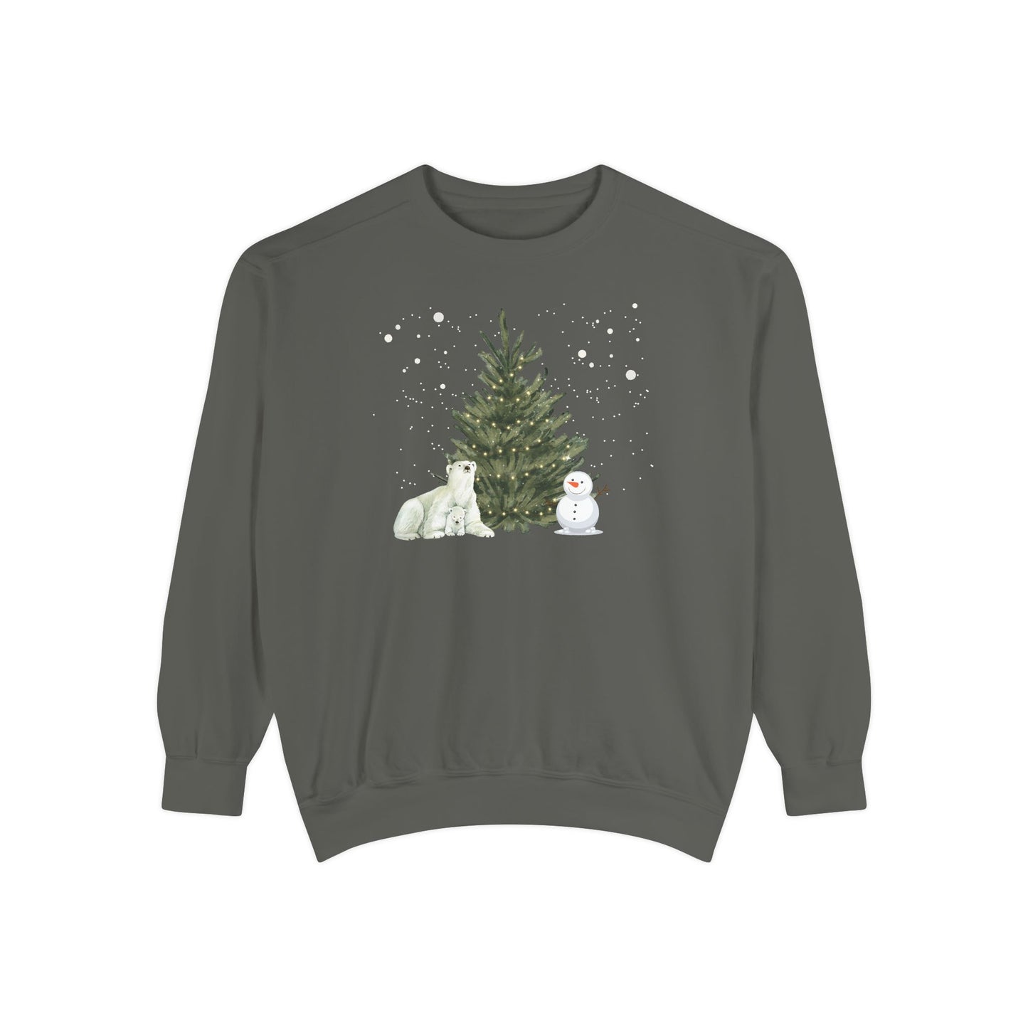 Polar Bear & Snowman - Unisex Garment-Dyed Sweatshirt - 10012