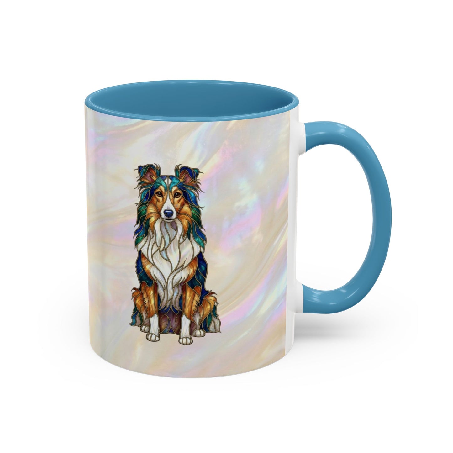 Sheltie Accent Coffee Mug – Stained Glass Design 11/15oz - 14645