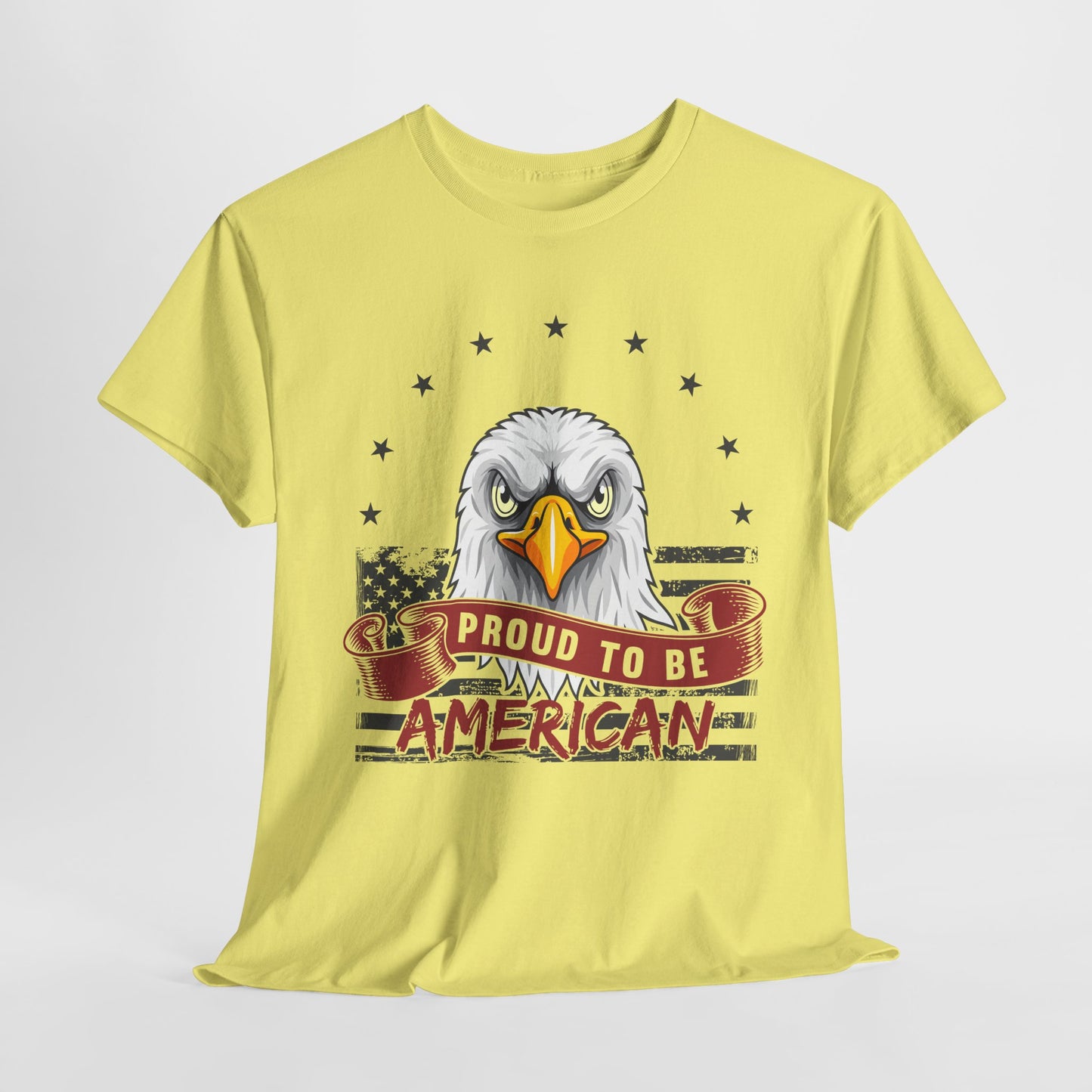 Proud to Be American Tee, Patriotic T-Shirt, USA Pride Shirt, Eagle Graphic Tee, Independence Day Gift, 4th of July Apparel - 13785