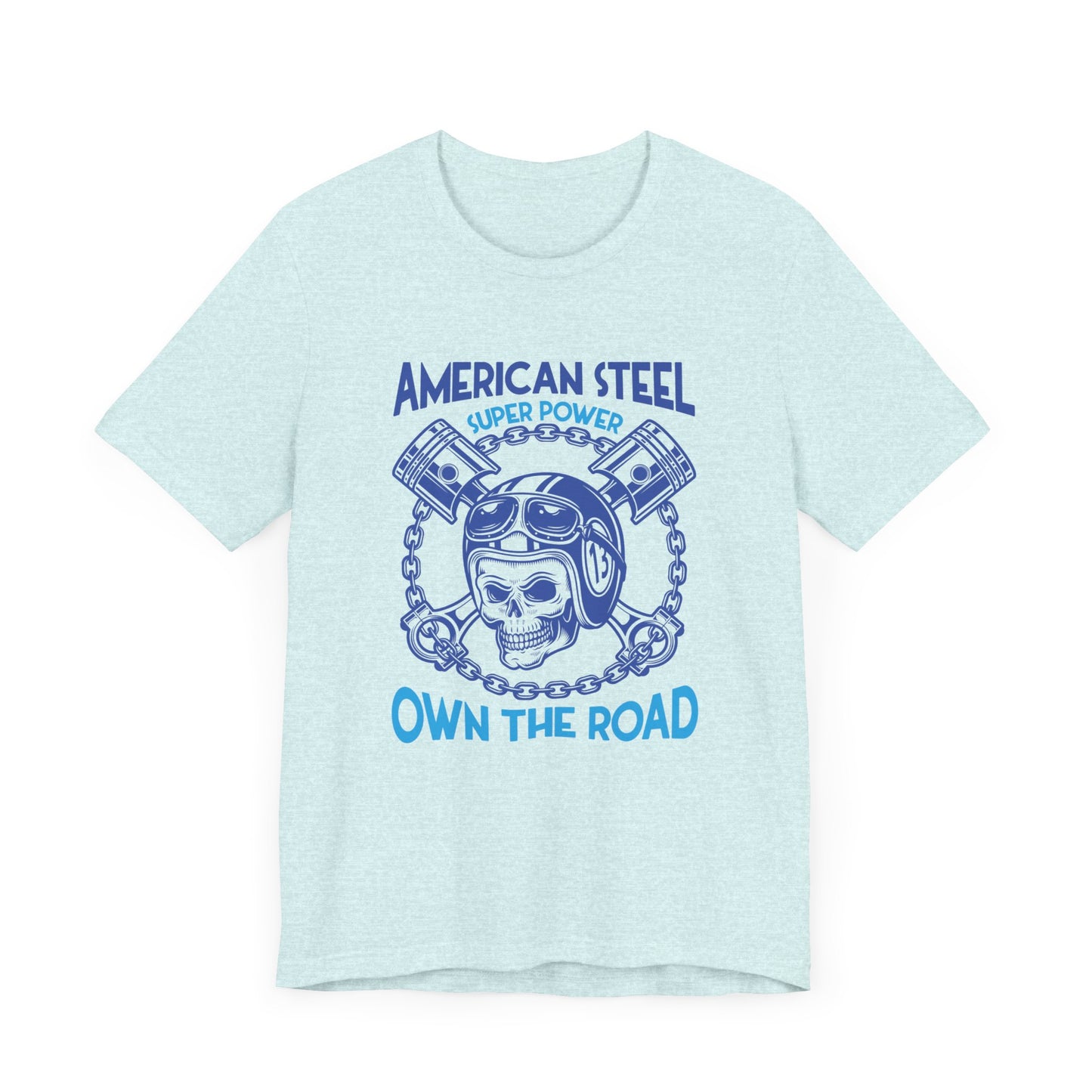 American Steel, Super Power On The Road - Unisex Jersey Short Sleeve Tee