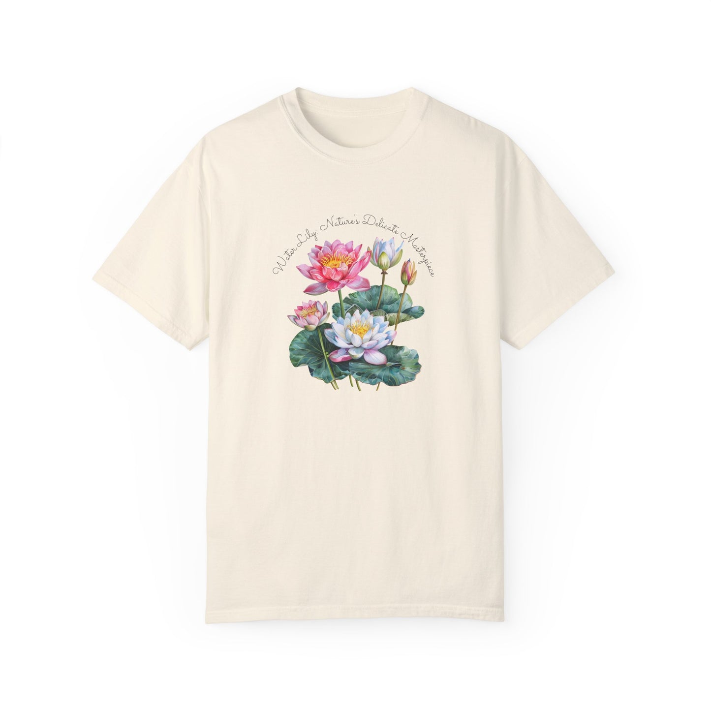 Happy Birthday, July, Water Lily - Unisex Garment-Dyed T-shirt - 10415