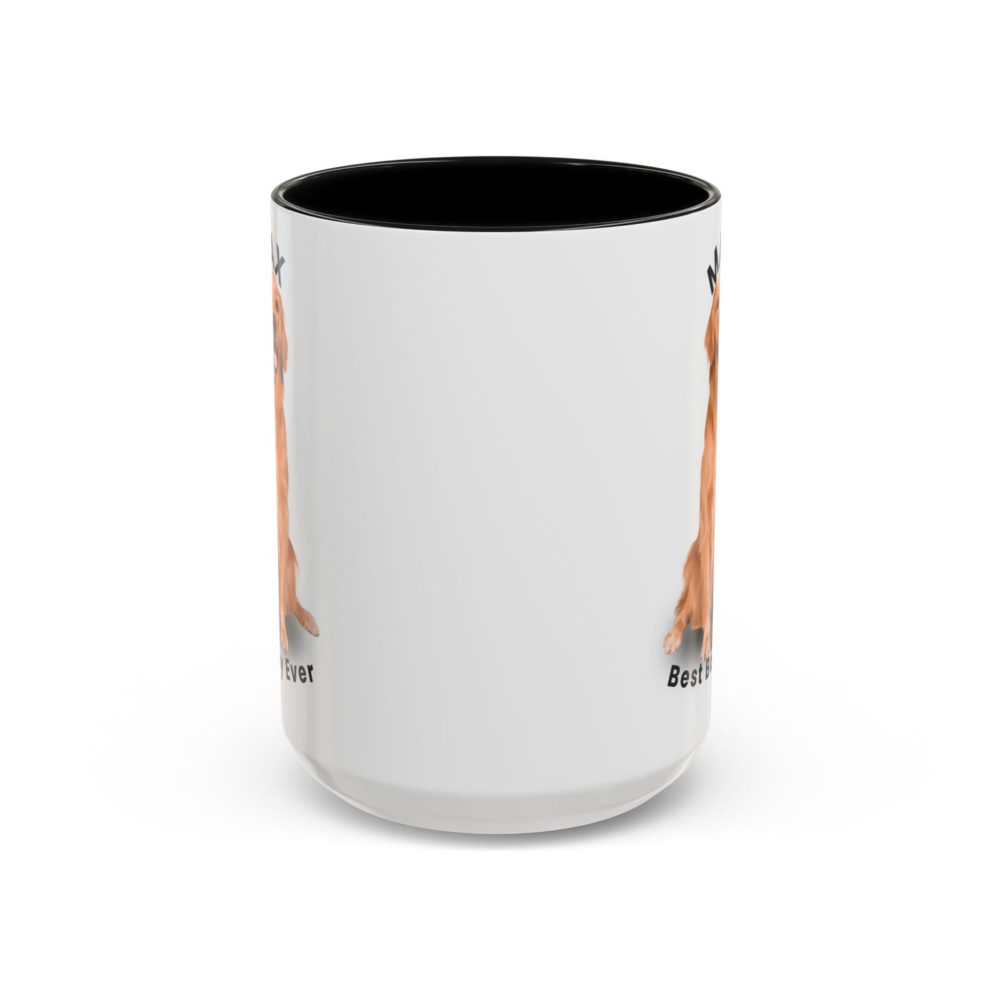 Personalized Golden Retriever Mug – Custom Dog Name “Best Boy Ever” Accent Coffee Mug | Pet Lover Gift - 14825