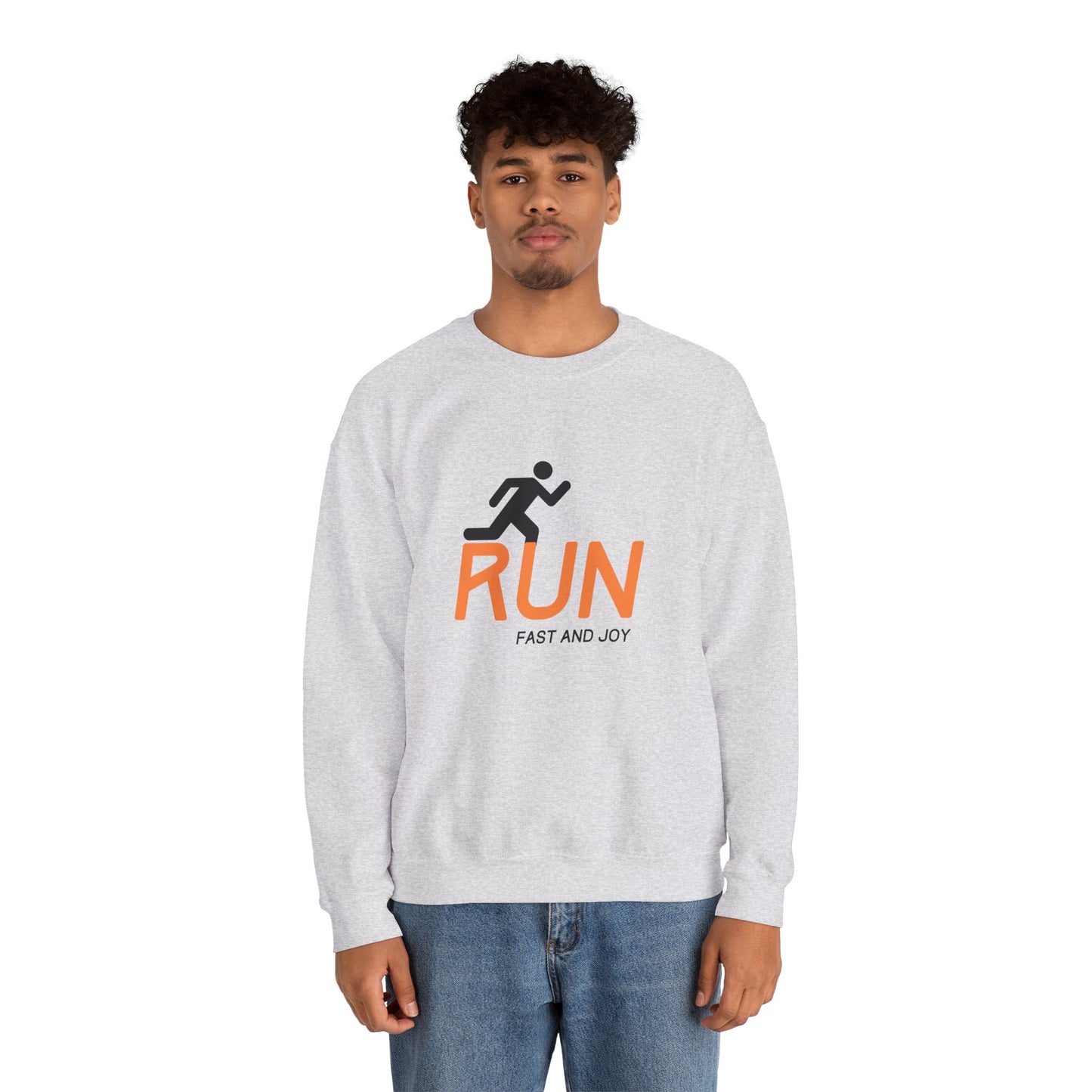 Run Fast & Joy - Unisex Heavy Blend™ Crewneck Sweatshirt