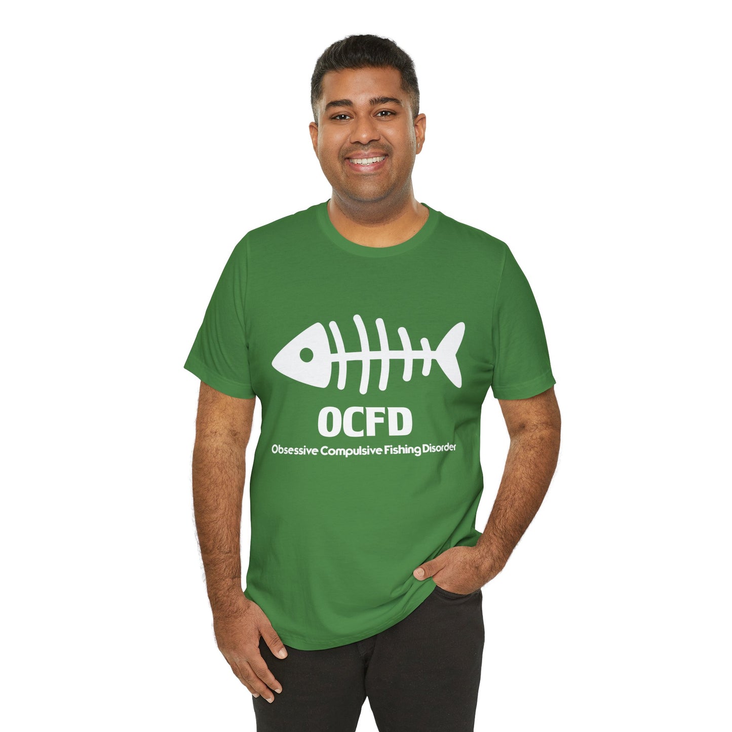 OCFD - Obsessive Compulsive Fishing Disorder - Unisex Jersey Short Sleeve Tee - 13936