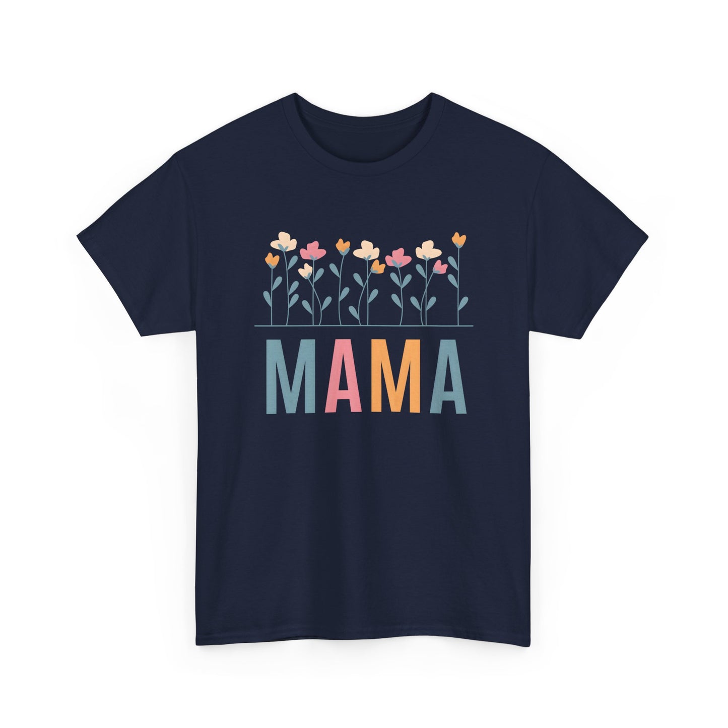 Mama Floral T-Shirt — Colorful Spring Flowers "MAMA" Tee for Mothers' Day - 14876