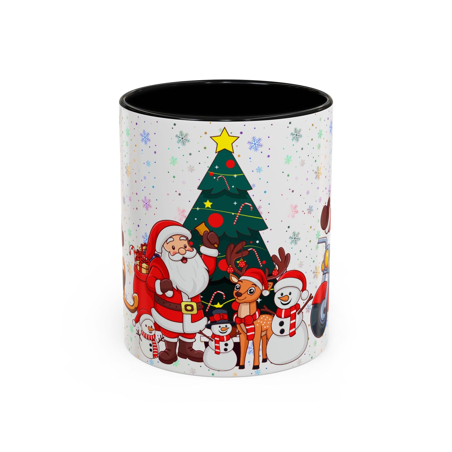 Christmas Party, Santa, Snowman & Reindeer - Accent Coffee Mug (11, 15oz) - 10427