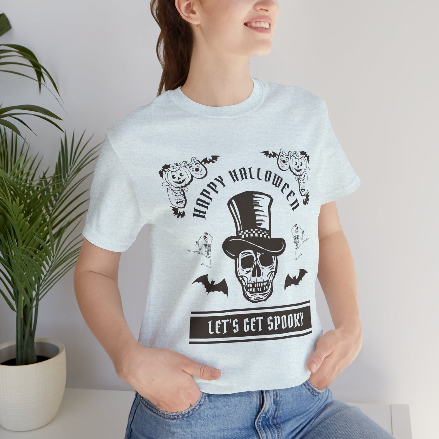 Happy Halloween, Let's Get Spooky - Unisex Jersey Short Sleeve Tee