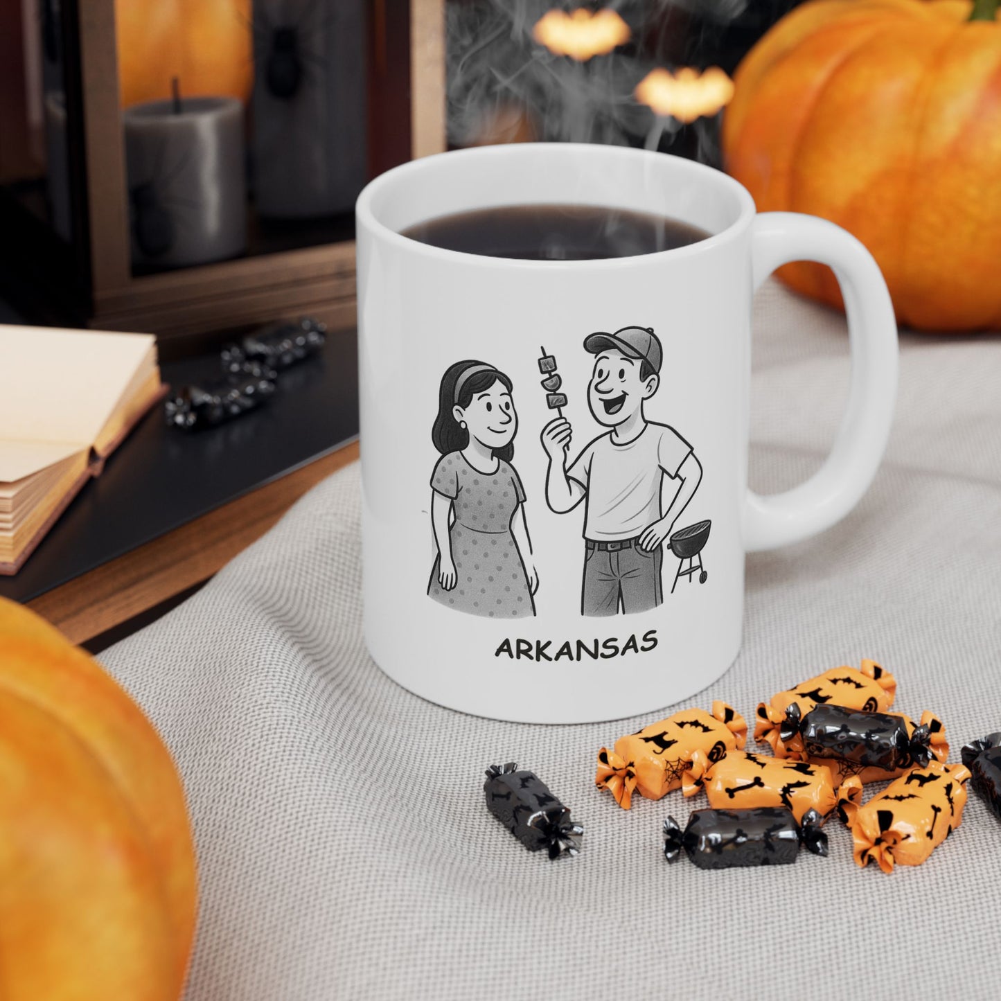 "Arkansas: We’re not big on fancy, but we sure are big on fun." Ceramic Mug - 13341