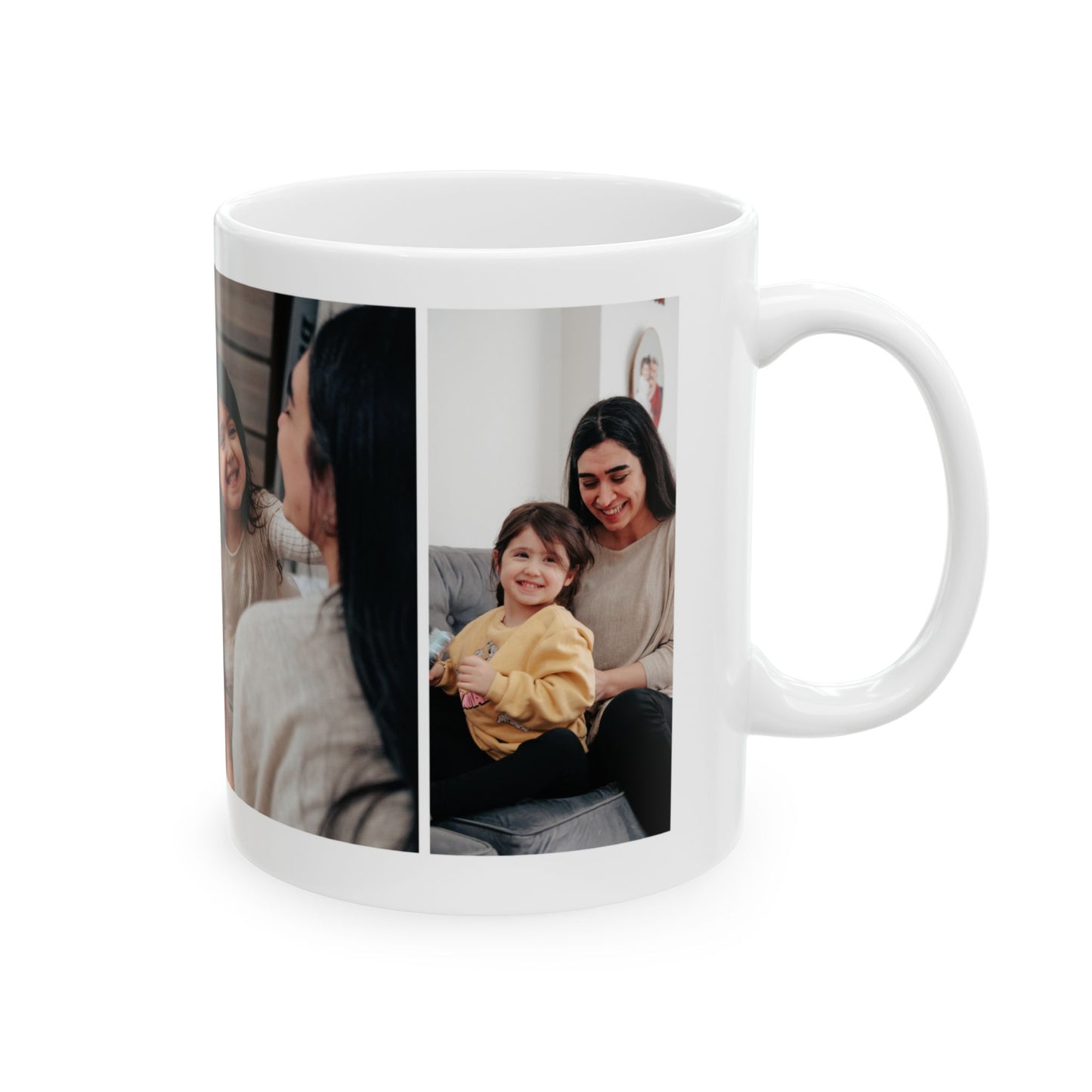 Mom, You're The Best, Mom & Daughter's Photos, Customizable - Ceramic Mug, (11oz, 15oz) - 11029