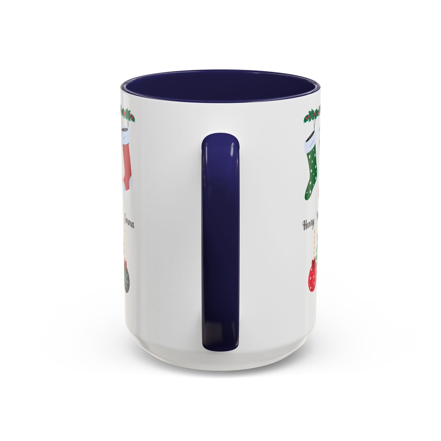 Christmas, Family Photo, Customizable, Accent Coffee Mug (11, 15oz)