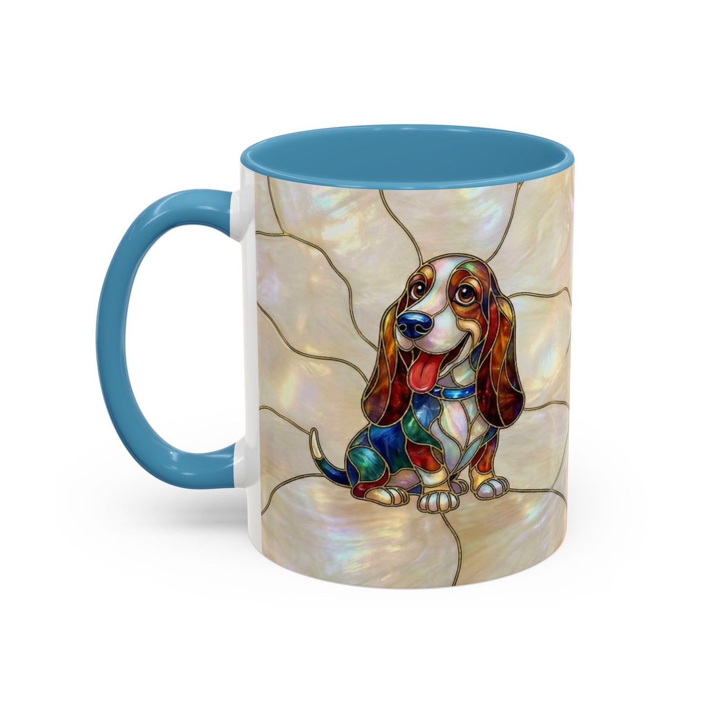 Basset Hound Stained Glass Accent Coffee Mug (11/15oz) - 14520