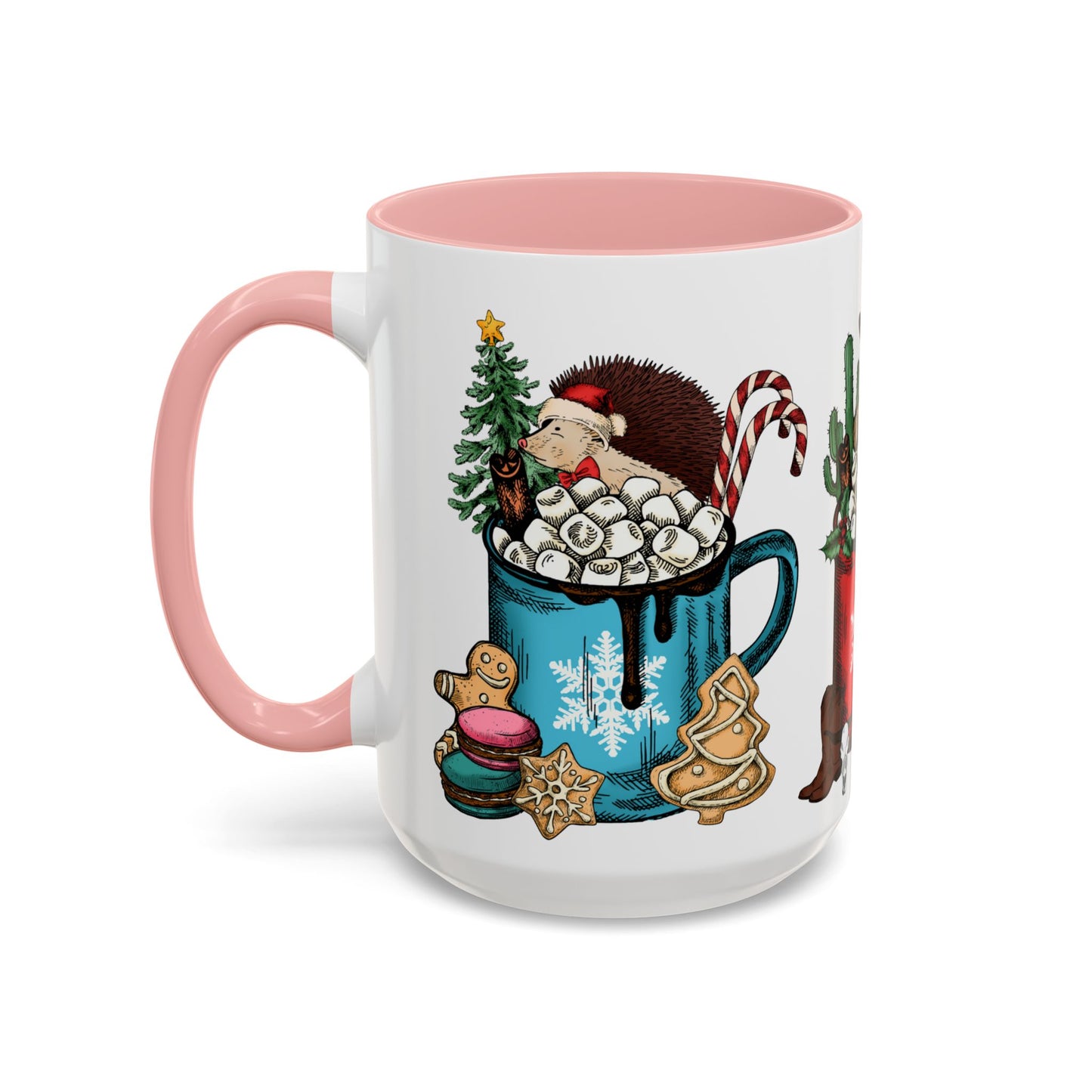 Christmas Marshmallow Mugs with Animals - Accent Coffee Mug (11, 15oz) - 10306