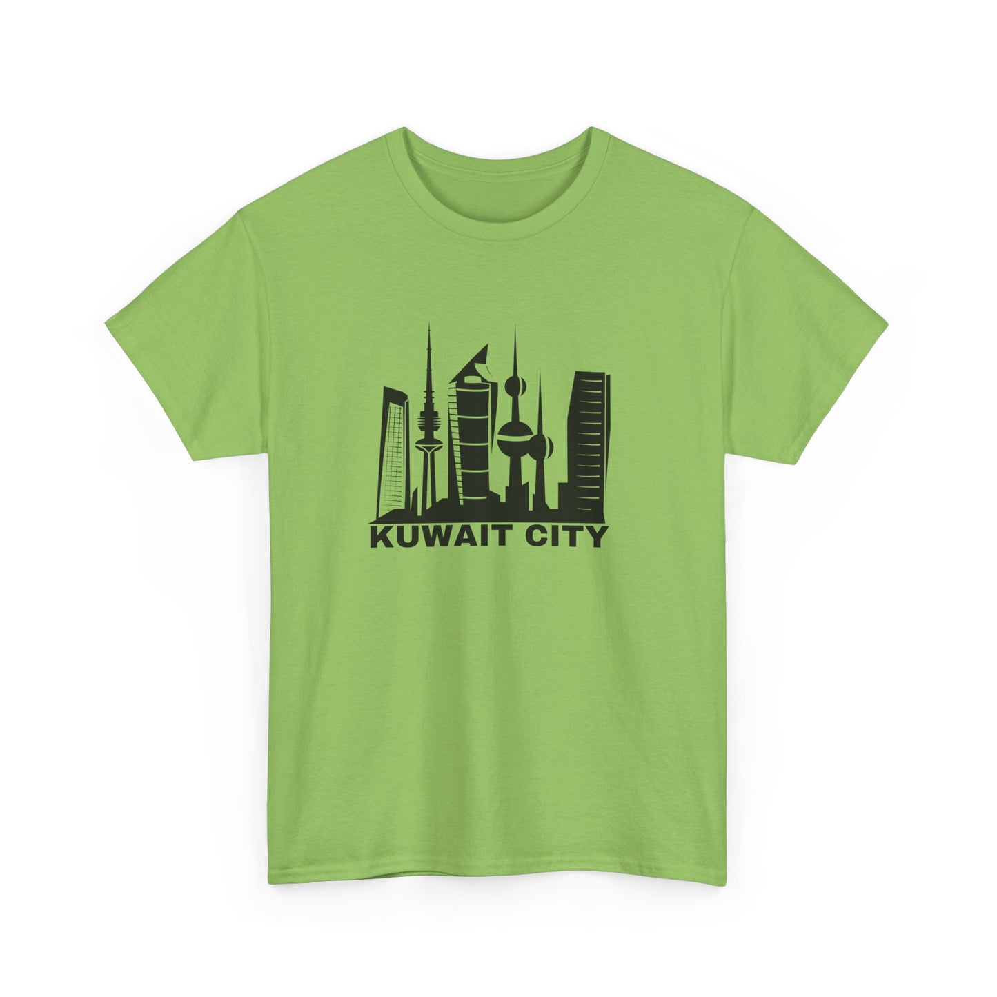 Kuwait City Graphic Unisex Heavy Cotton Tee - Urban Skyline Shirt - 12262