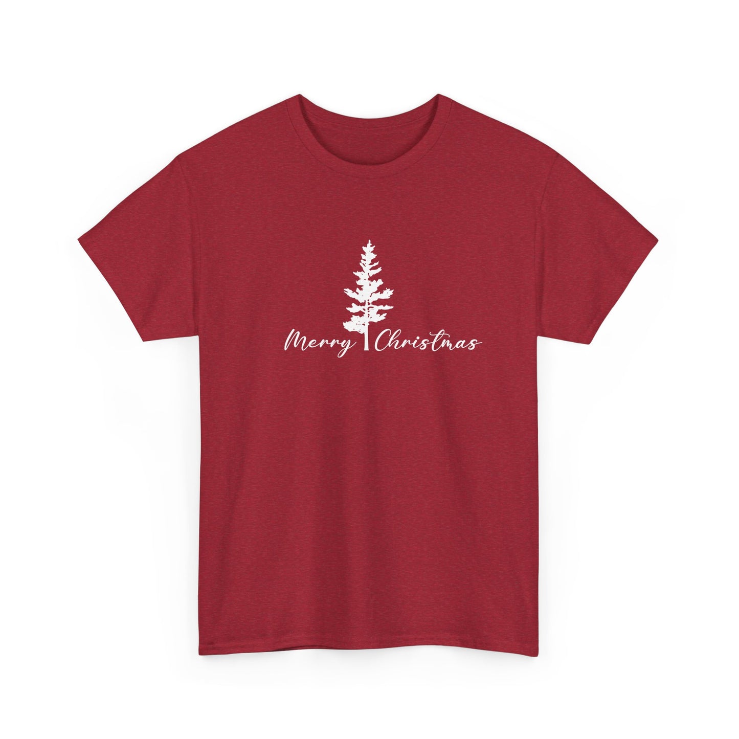 Tree, Merry Christmas - Unisex Heavy Cotton Tee - 10405