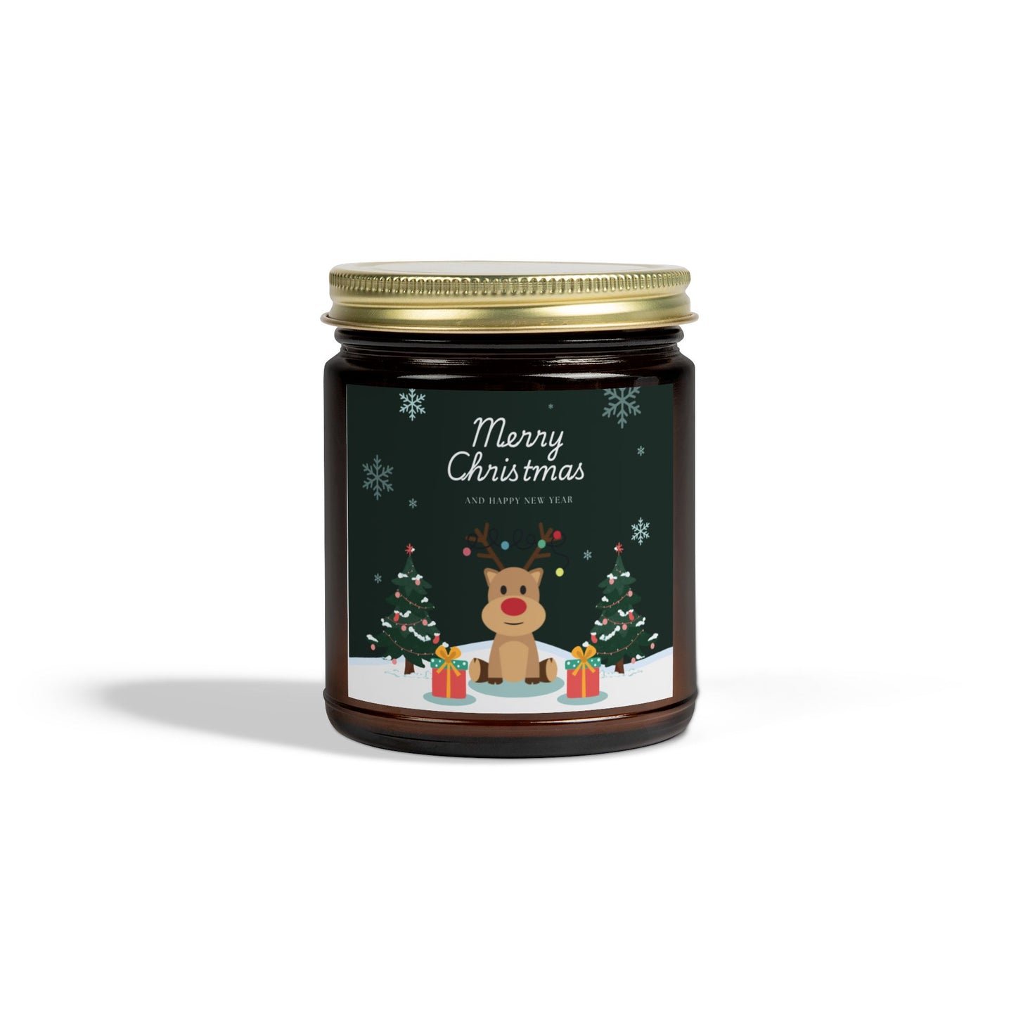 Merry Christmas, Happy New Year - Scented Candles, Coconut Apricot Wax (4oz, 9oz)