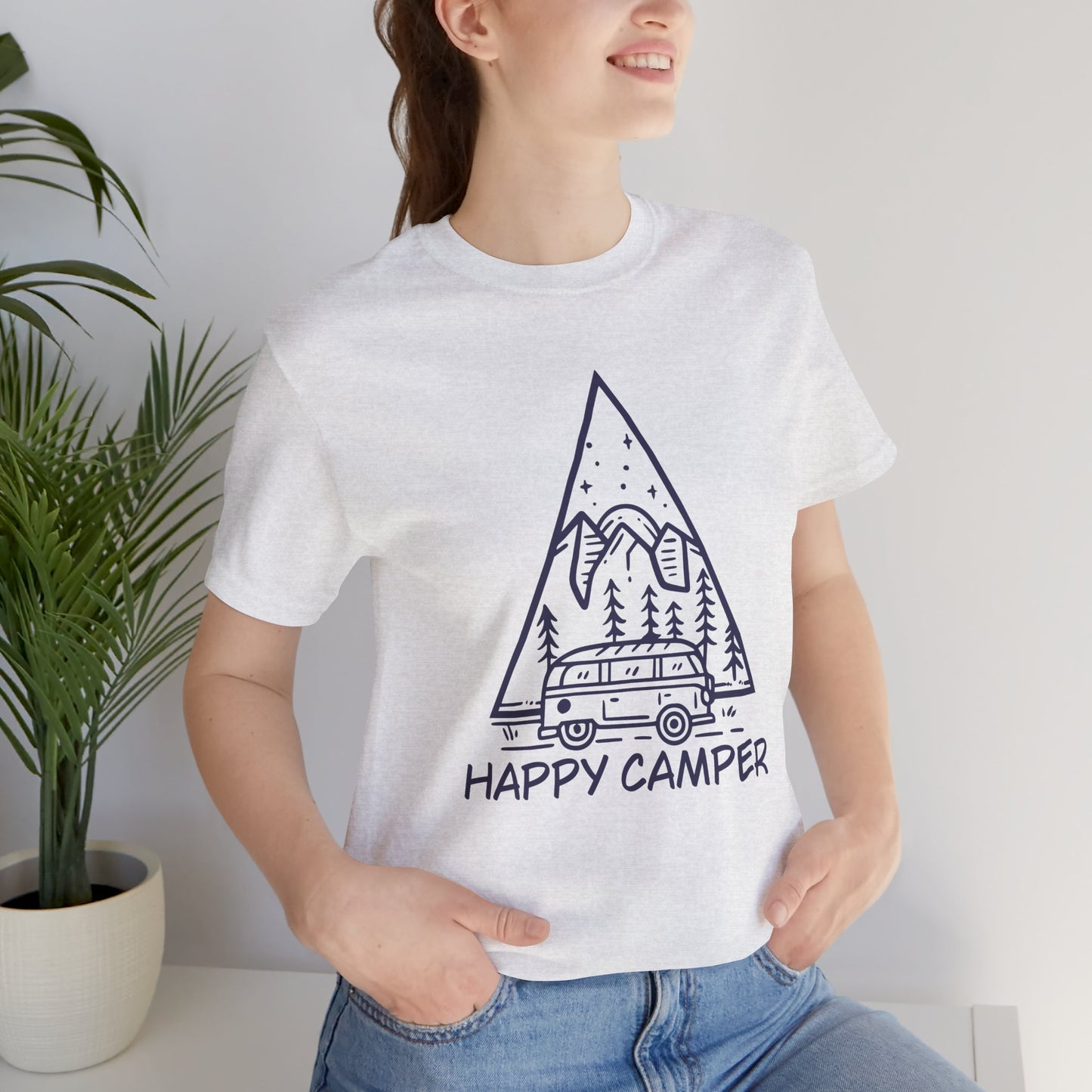 Happy Camper - Unisex Jersey Short Sleeve Tee - 12604