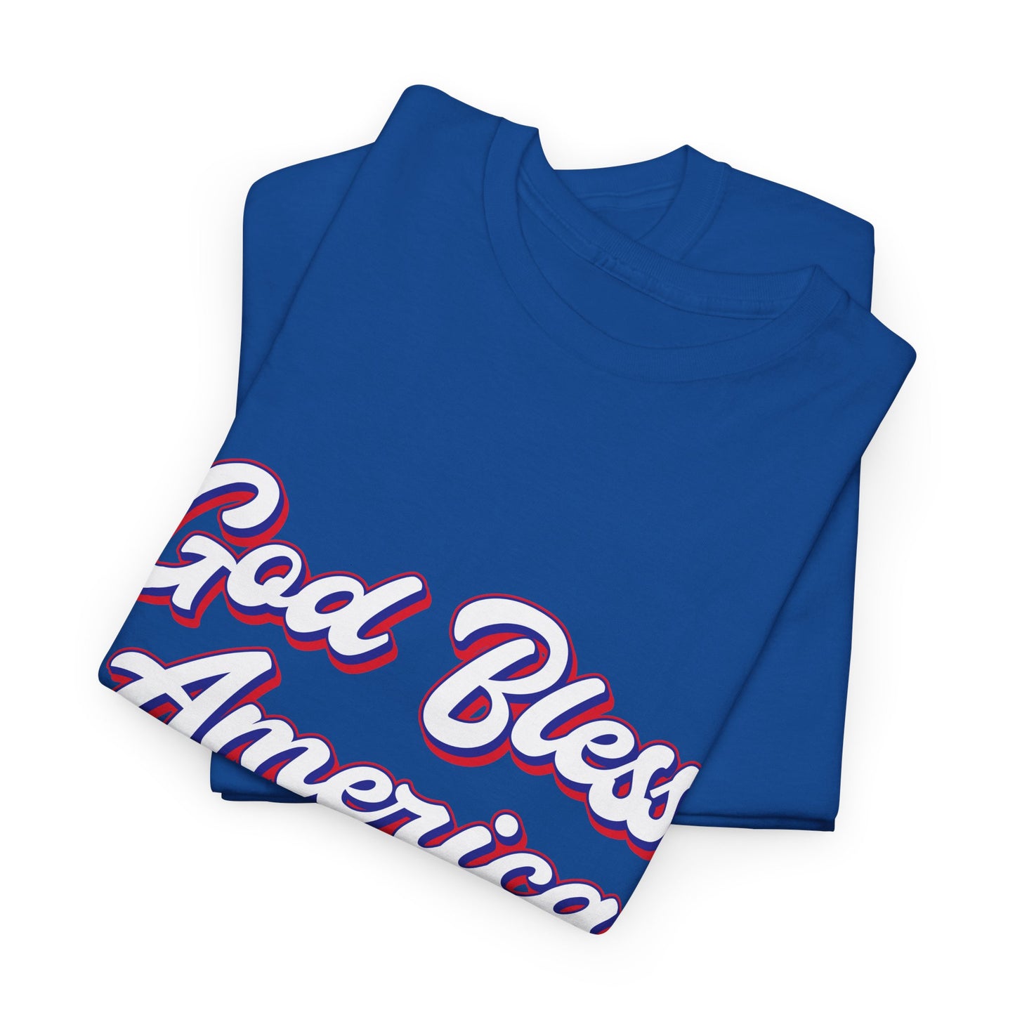 God Bless America Unisex Heavy Cotton Tee | Patriotic Shirt, American Pride Apparel, 4th of July Outfit, Gift for Veterans, Summer - 13655