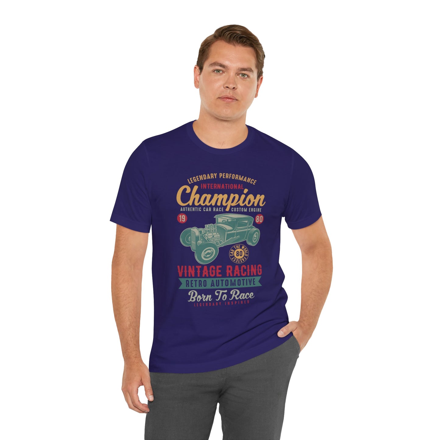 Legendary Performance, Vintage Racing, Retro Automotive - Unisex Jersey Short Sleeve Tee