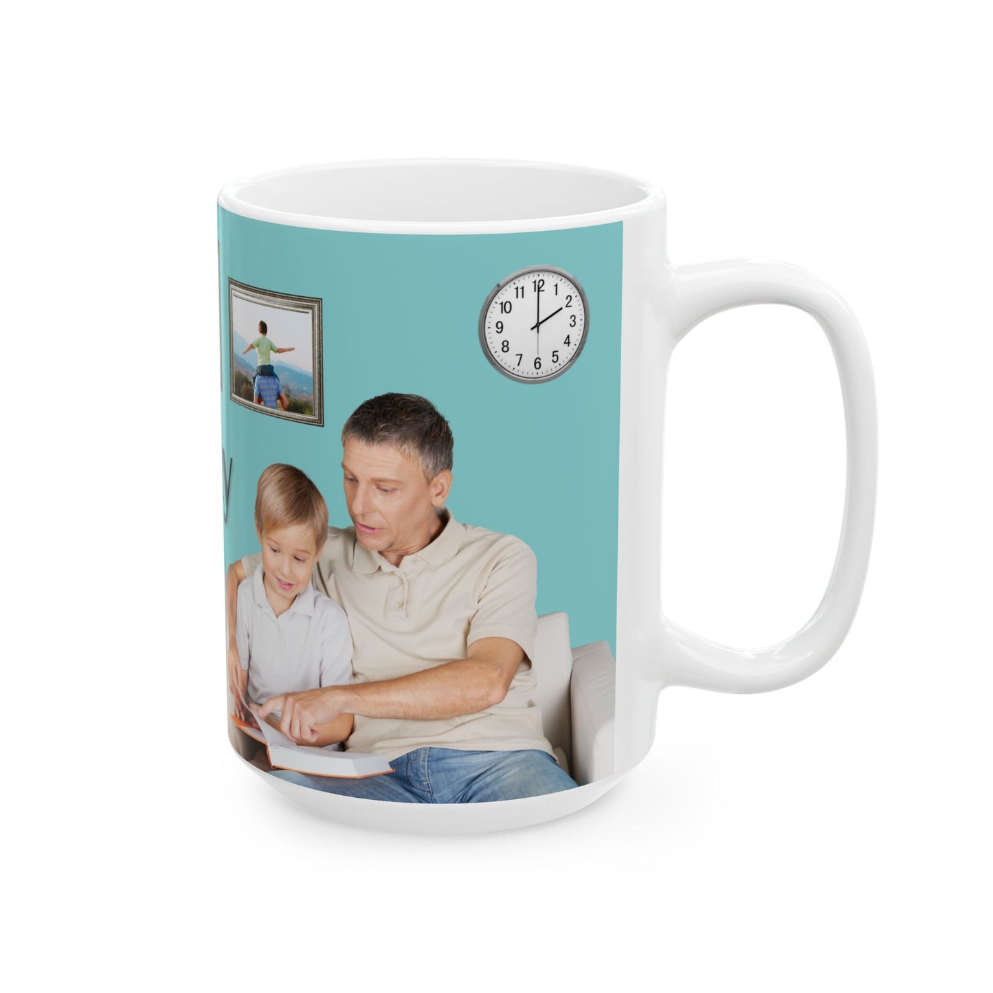 Happy Father's Day Ceramic Mug, Photo Customizable - 11oz and 15oz - 12902
