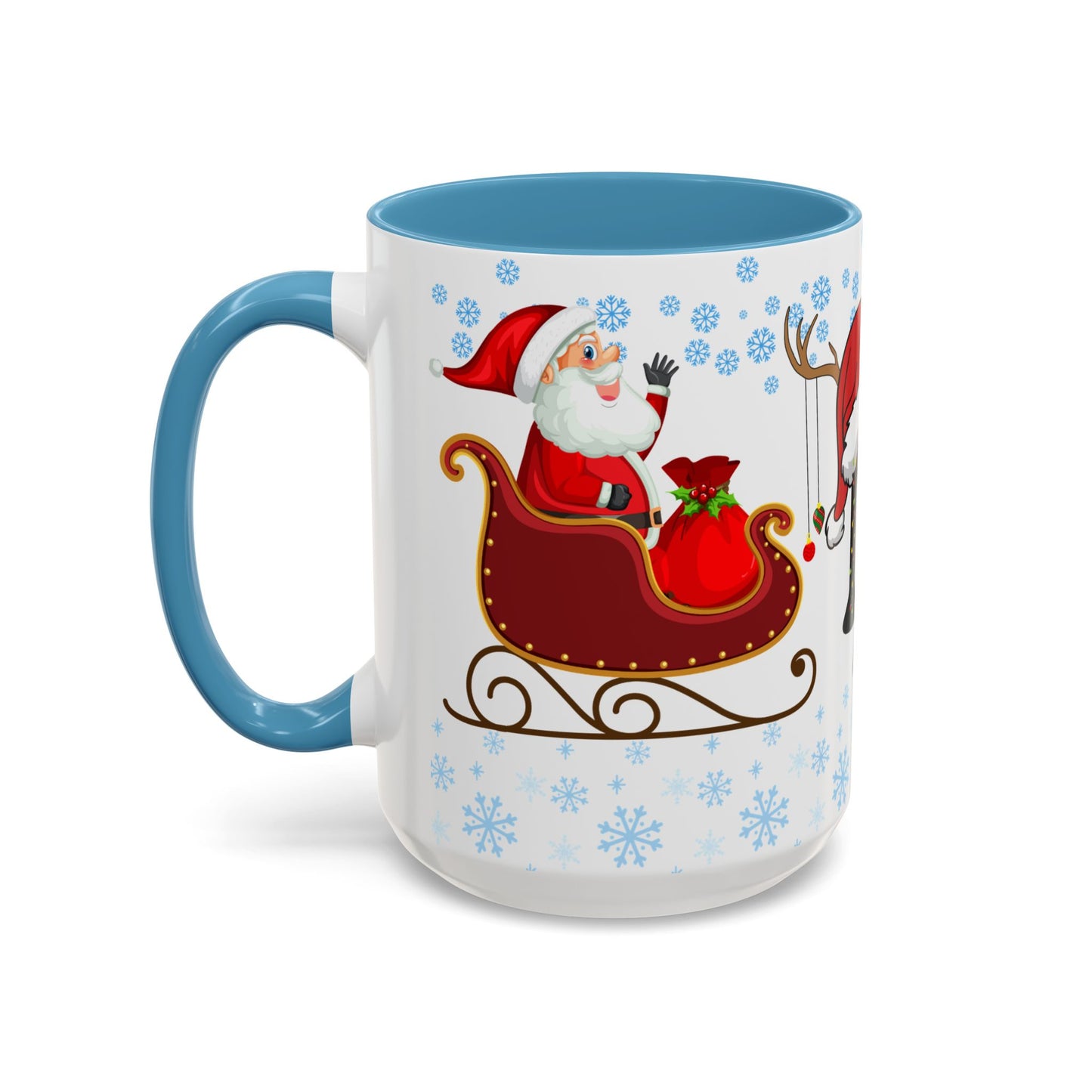 Christmas Letter M for Megan, Customizable - Accent Coffee Mug (11, 15oz)