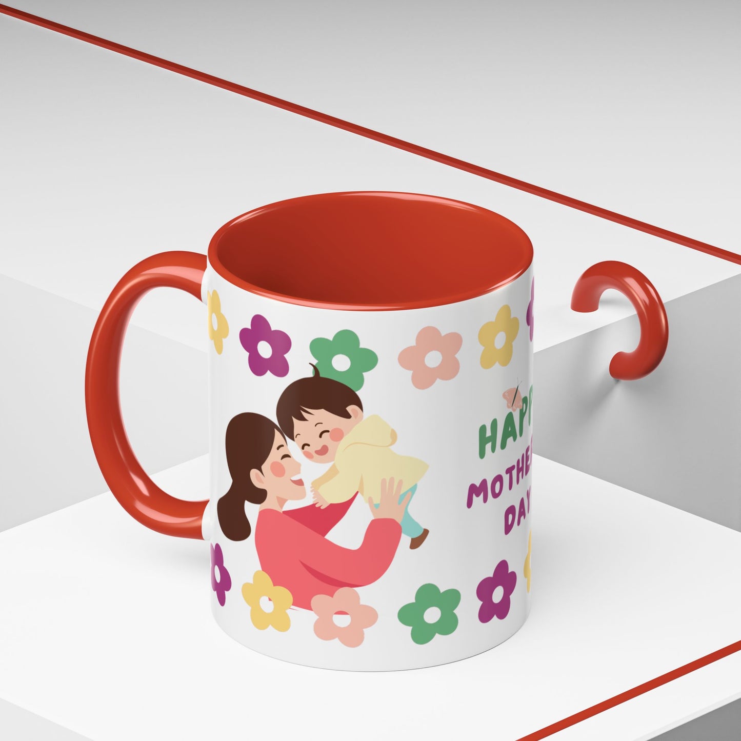 Happy Mother's Day Floral Accent Coffee Mug - 11/15oz - 12491