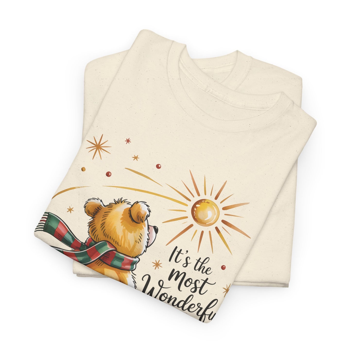 Christmas Bear T-Shirt – “It’s the Most Wonderful Time of the Year” Cute Holiday Gift Tee - 14852