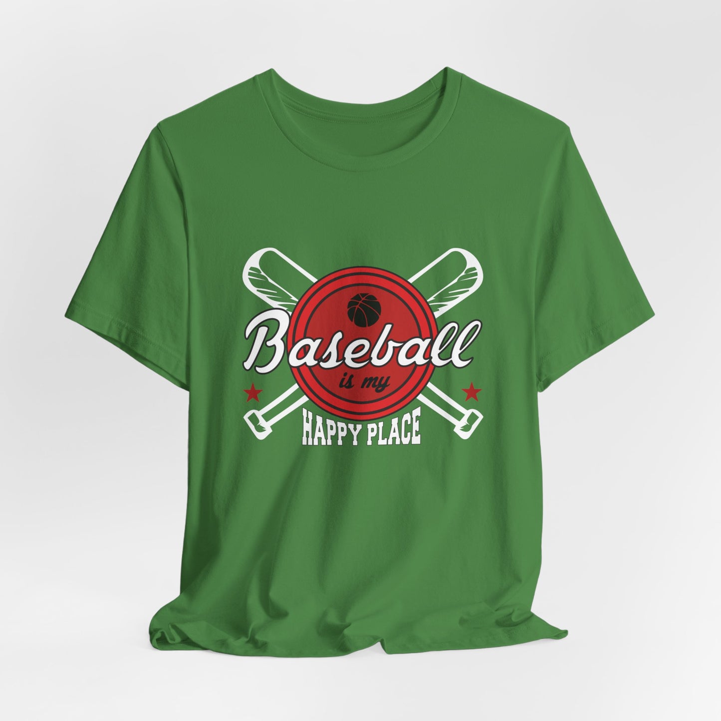 Baseball Is My Happy Place - Unisex Jersey Short Sleeve Tee