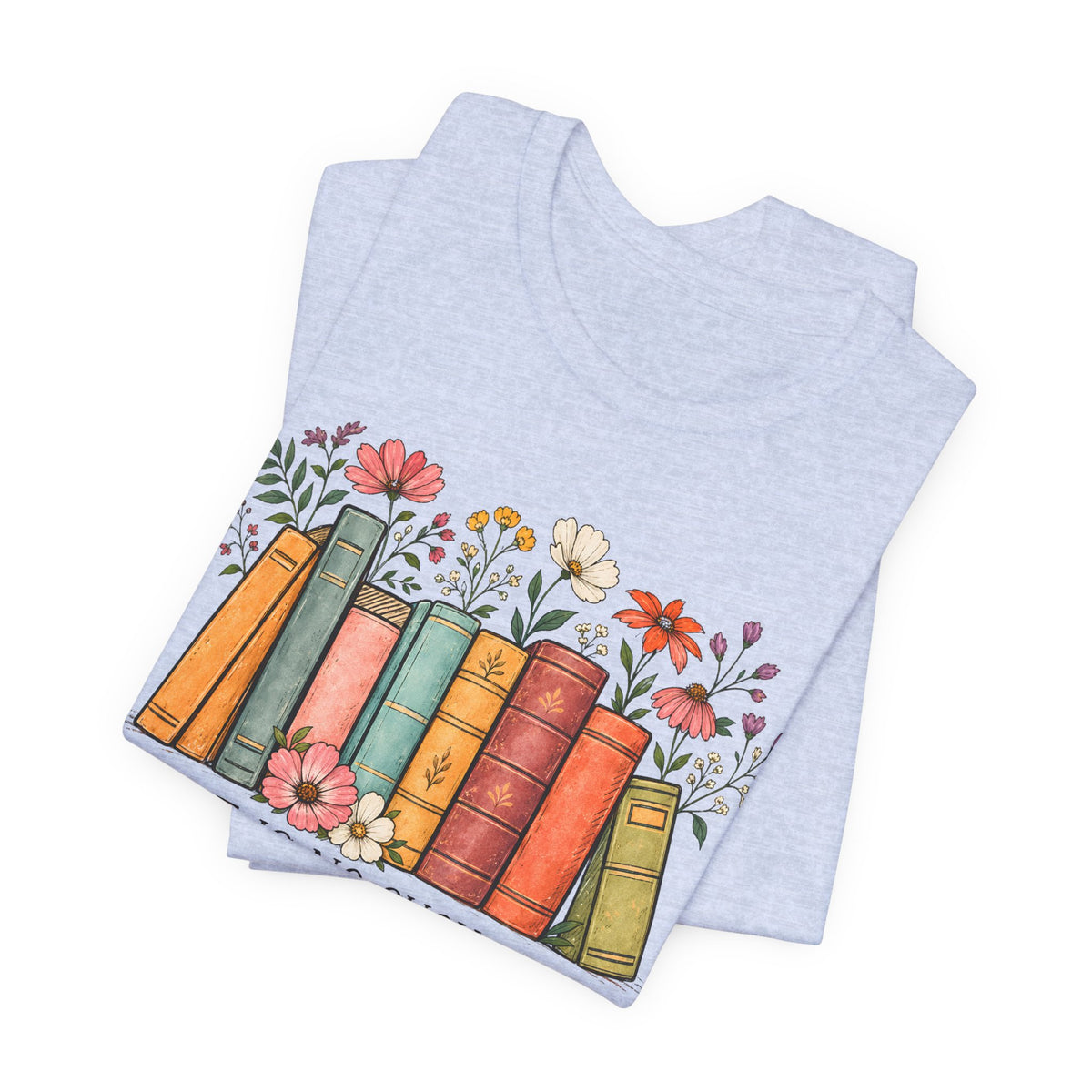 Book Lover T-Shirt,  Vintage Floral Bookshelf Tee - 14524