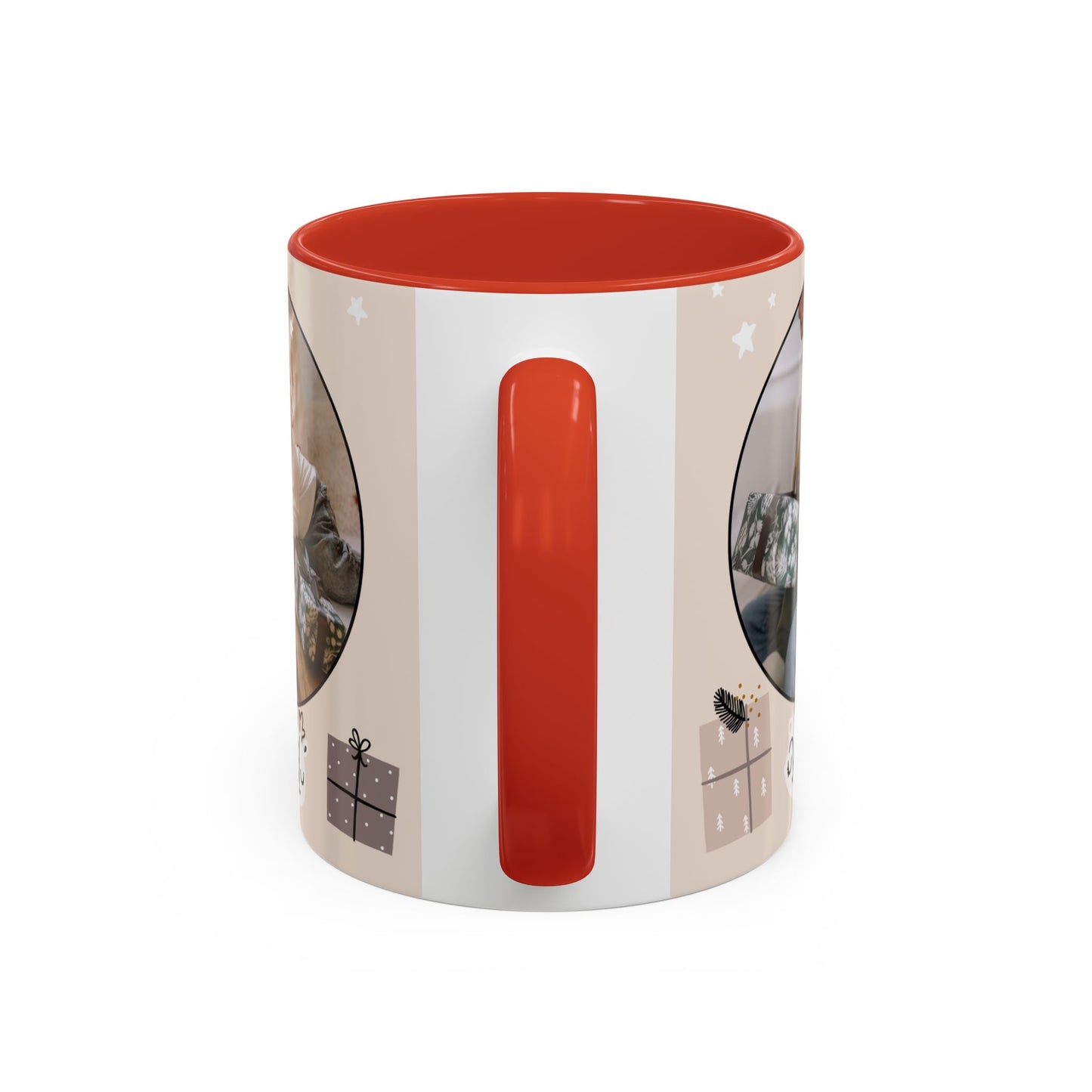 My First Christmas, Customizable - Accent Coffee Mug (11, 15oz) - 10860