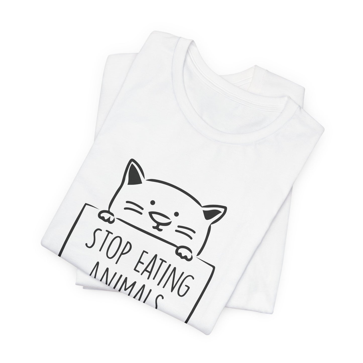 Vegan: Stop Eating Animals - Unisex Jersey Short Sleeve Tee