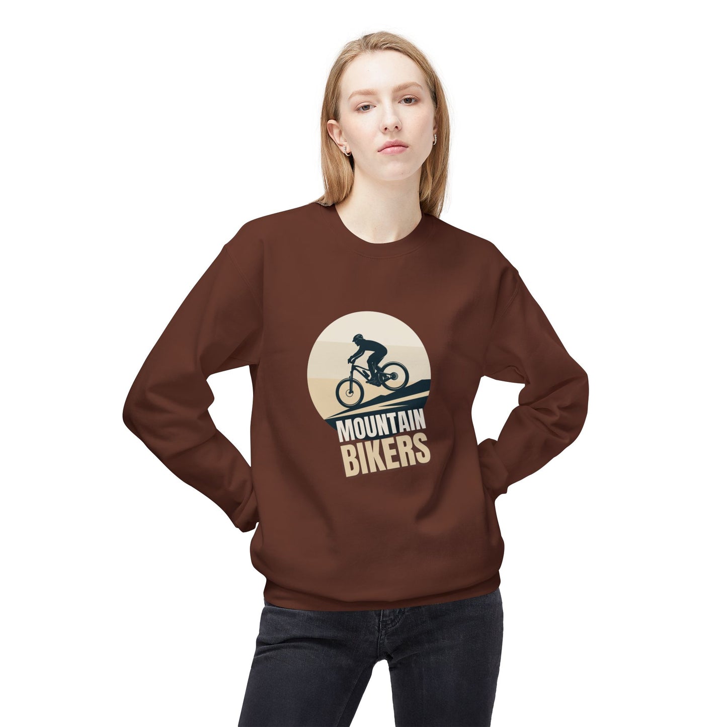 Mountain Bikers - Unisex Midweight Softstyle Fleece Crewneck Sweatshirt - 10686