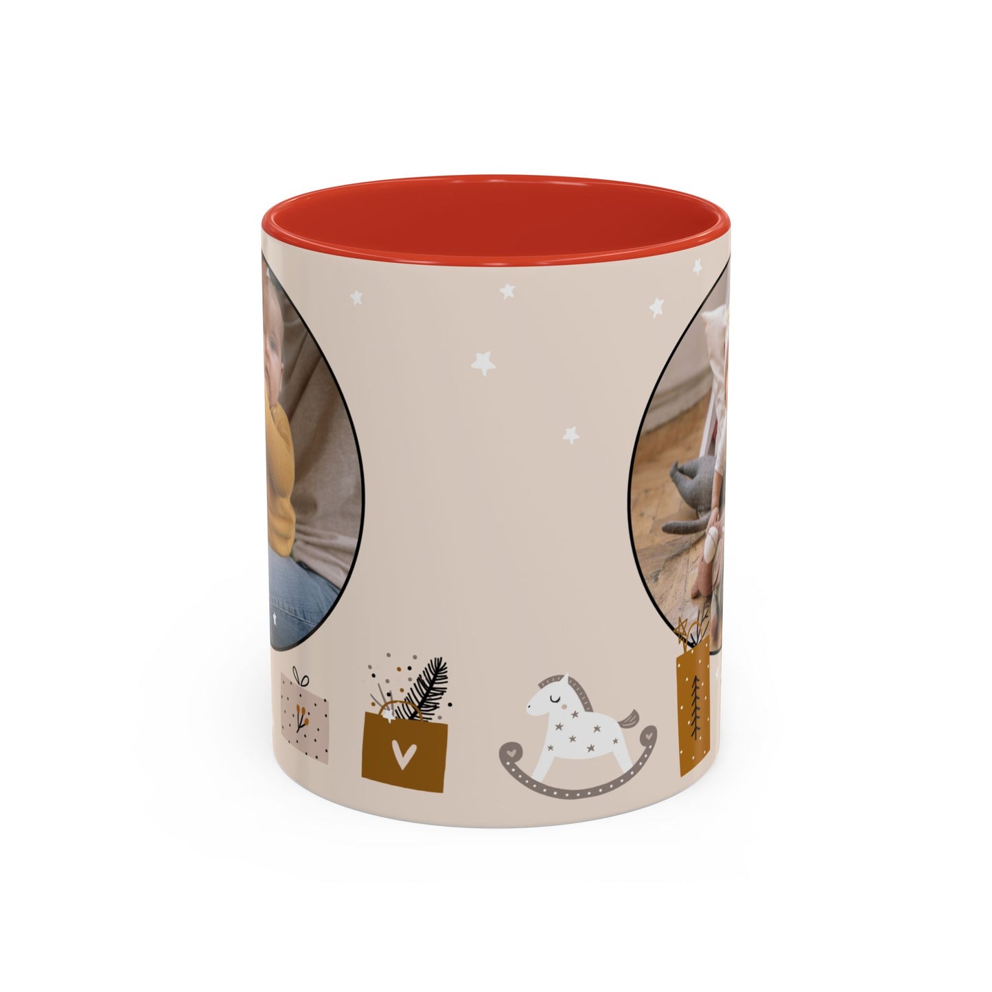 My First Christmas, Customizable - Accent Coffee Mug (11, 15oz) - 10860