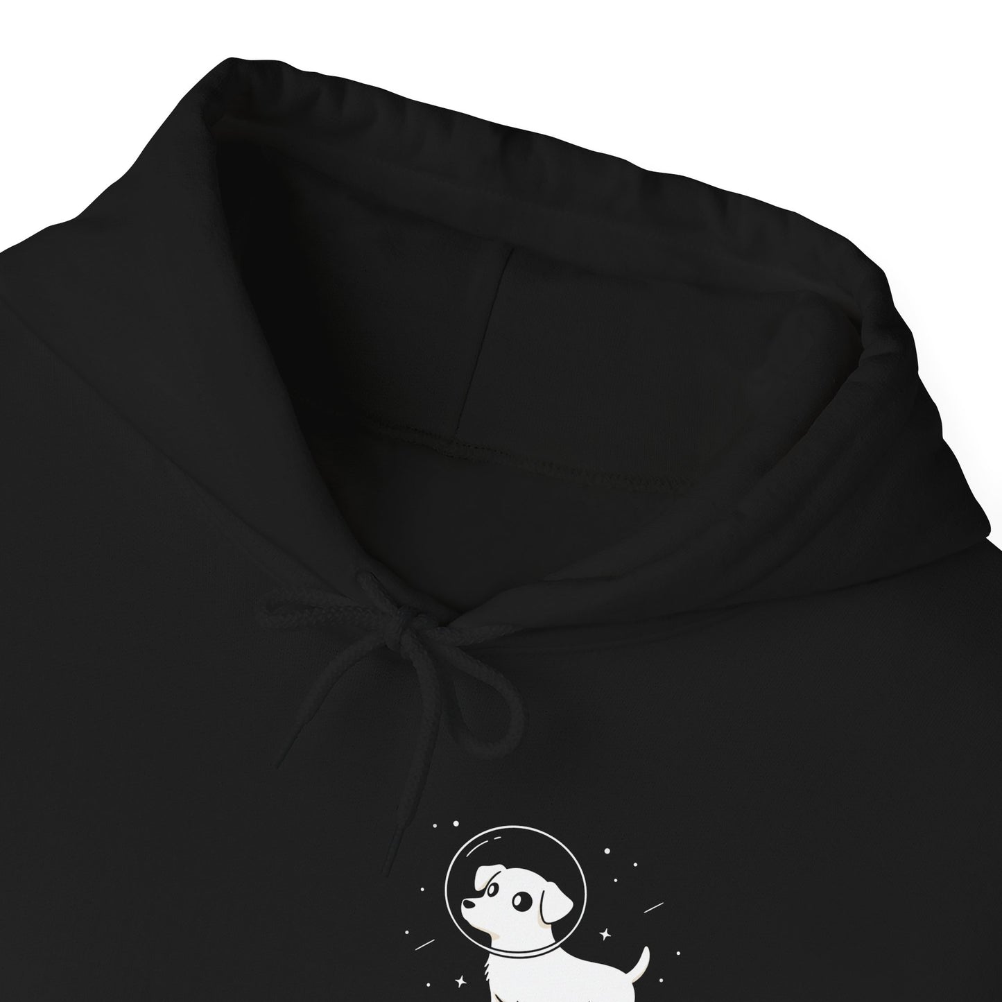 Dog in Space Hoodie – Space Puppy Graphic Hooded Sweatshirt, Unisex Heavy Blend™ - 14679