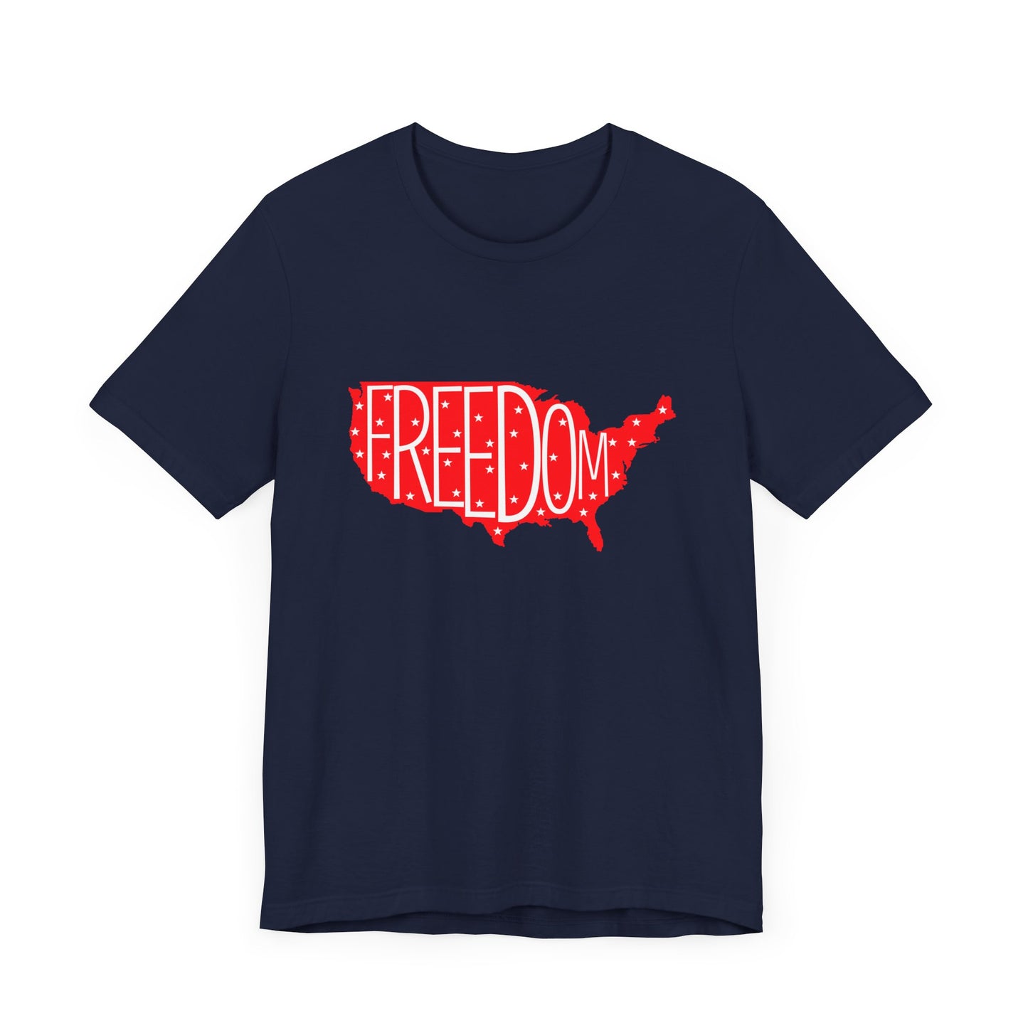 USA Freedom Tee - Comfortable Unisex Jersey Short Sleeve T-Shirt, Perfect for Independence Day, Casual Wear, Gifts, 4th of July - 13652