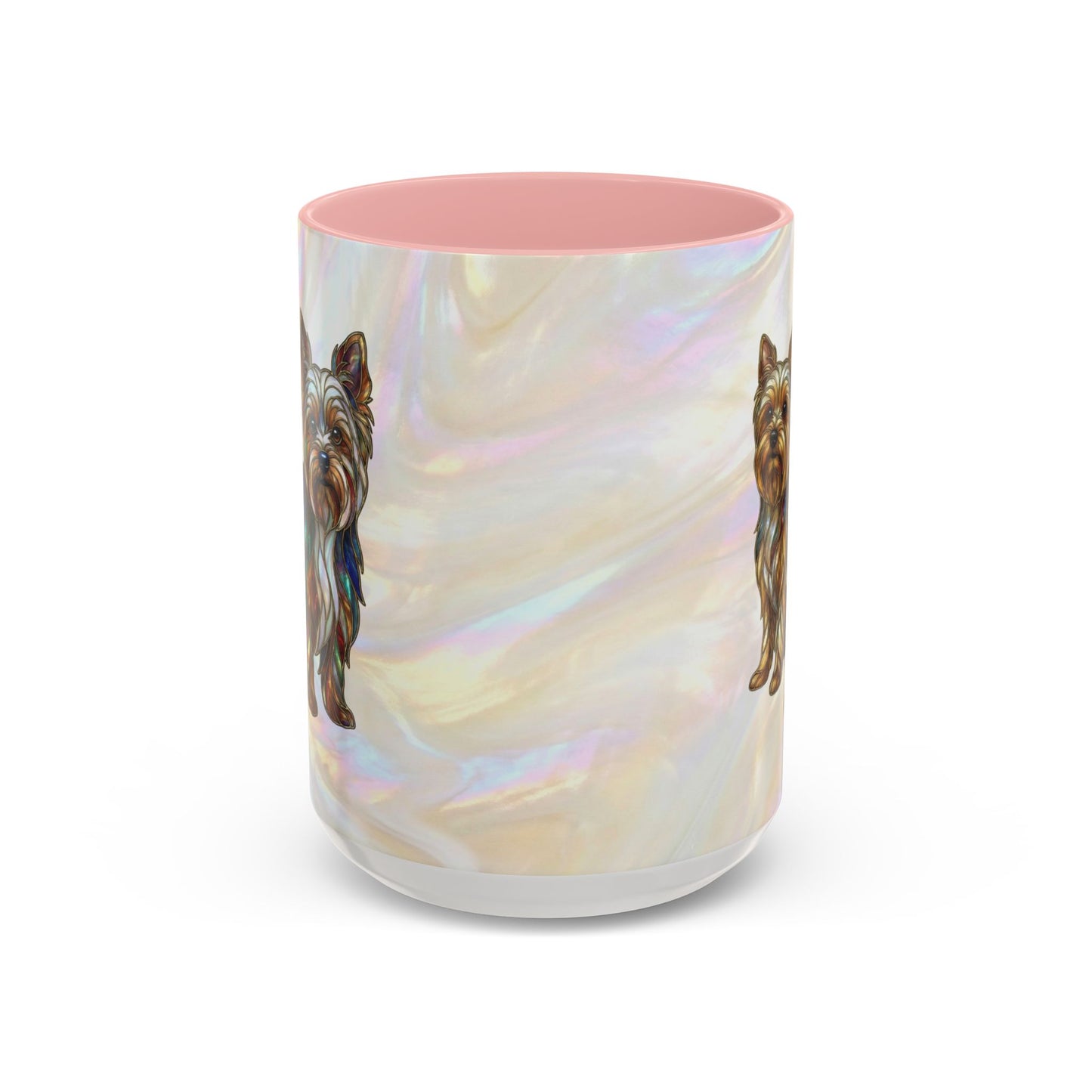Yorkie Accent Coffee Mug – Stained Glass Design 11/15oz - 14653