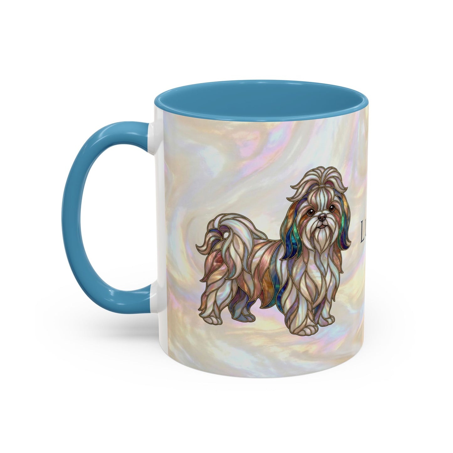 Shih Tzu Accent Coffee Mug – Stained Glass Design 11/15oz - 14647
