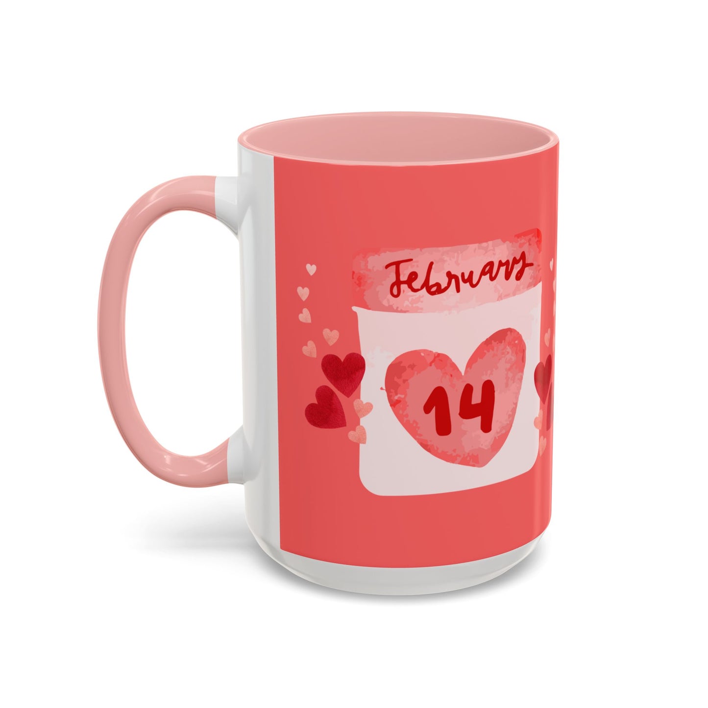 February 14, Happy Valentine's - Accent Coffee Mug (11, 15oz) - 11123