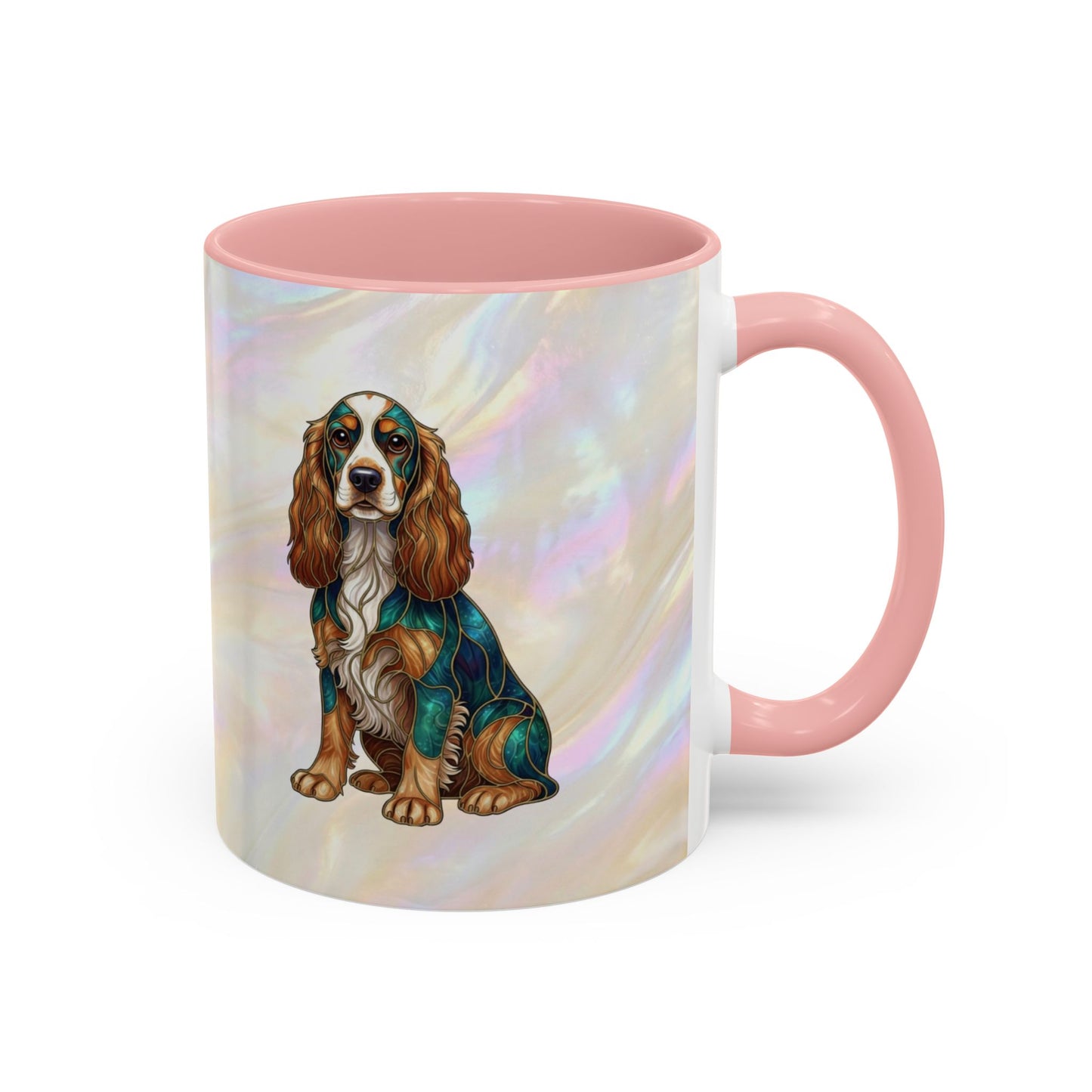 Cocker Spaniel Accent Coffee Mug -Stained Glass Style (11/15oz) - 14626